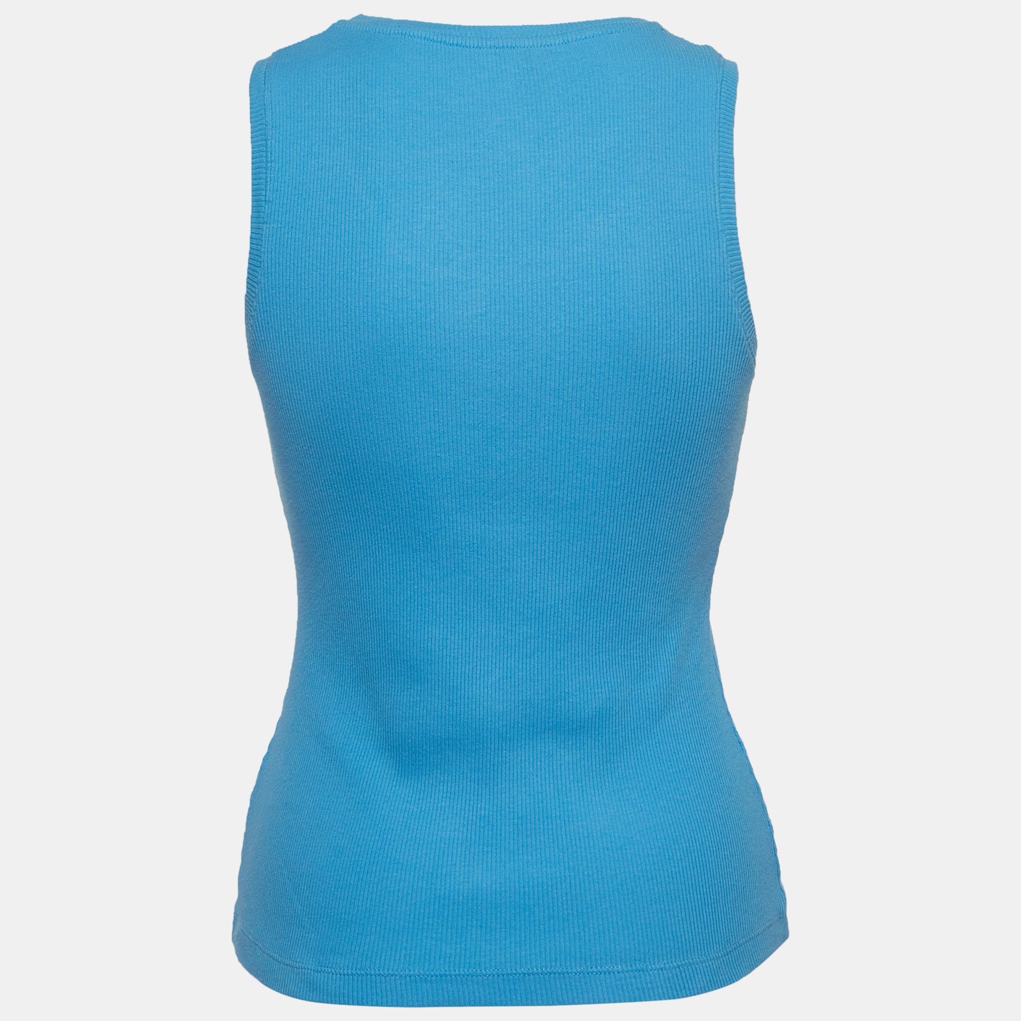 

Loewe Blue Monogram Embroidered Rib Knit Tank Top
