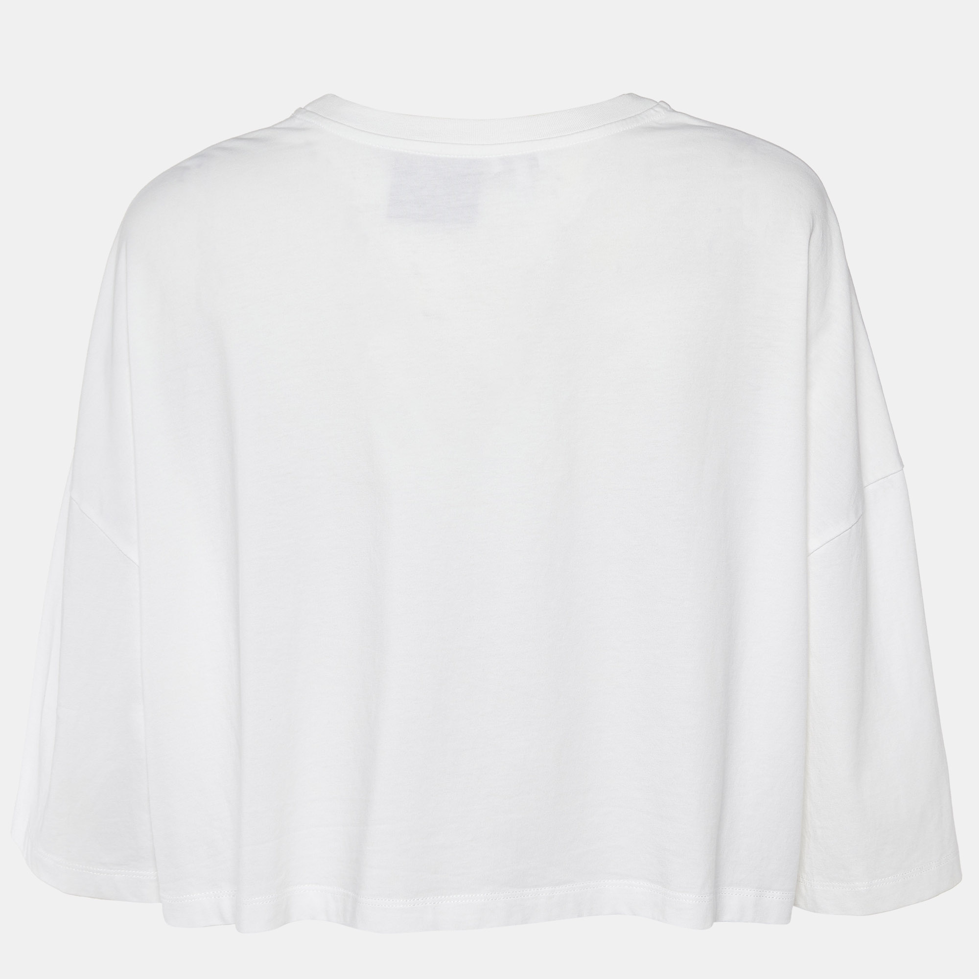 

Loewe X Paula Ibiza White Printed Cotton Cropped T-Shirt