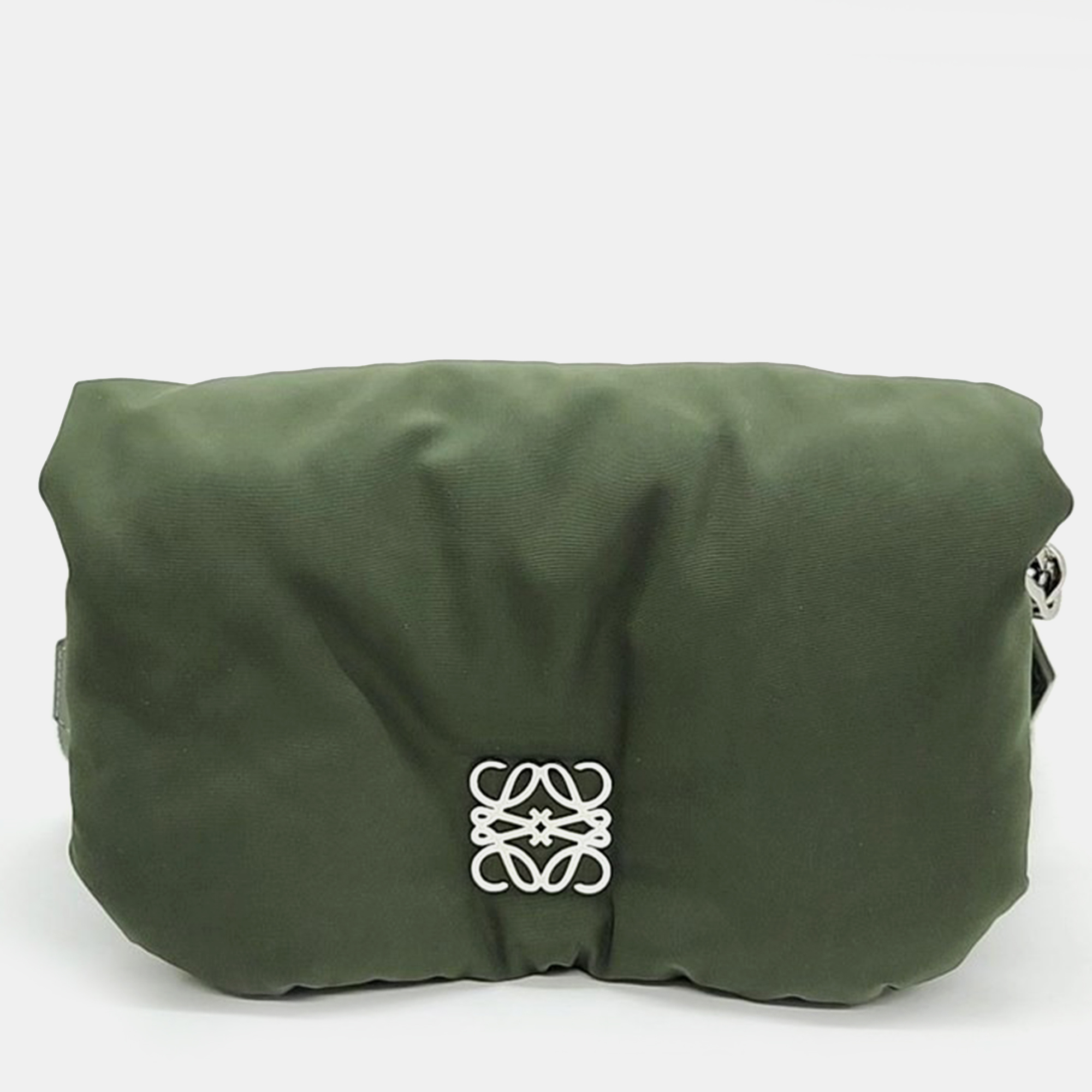 

Loewe Khaki Fabric Goya Puffer Shoulder Bag, Green
