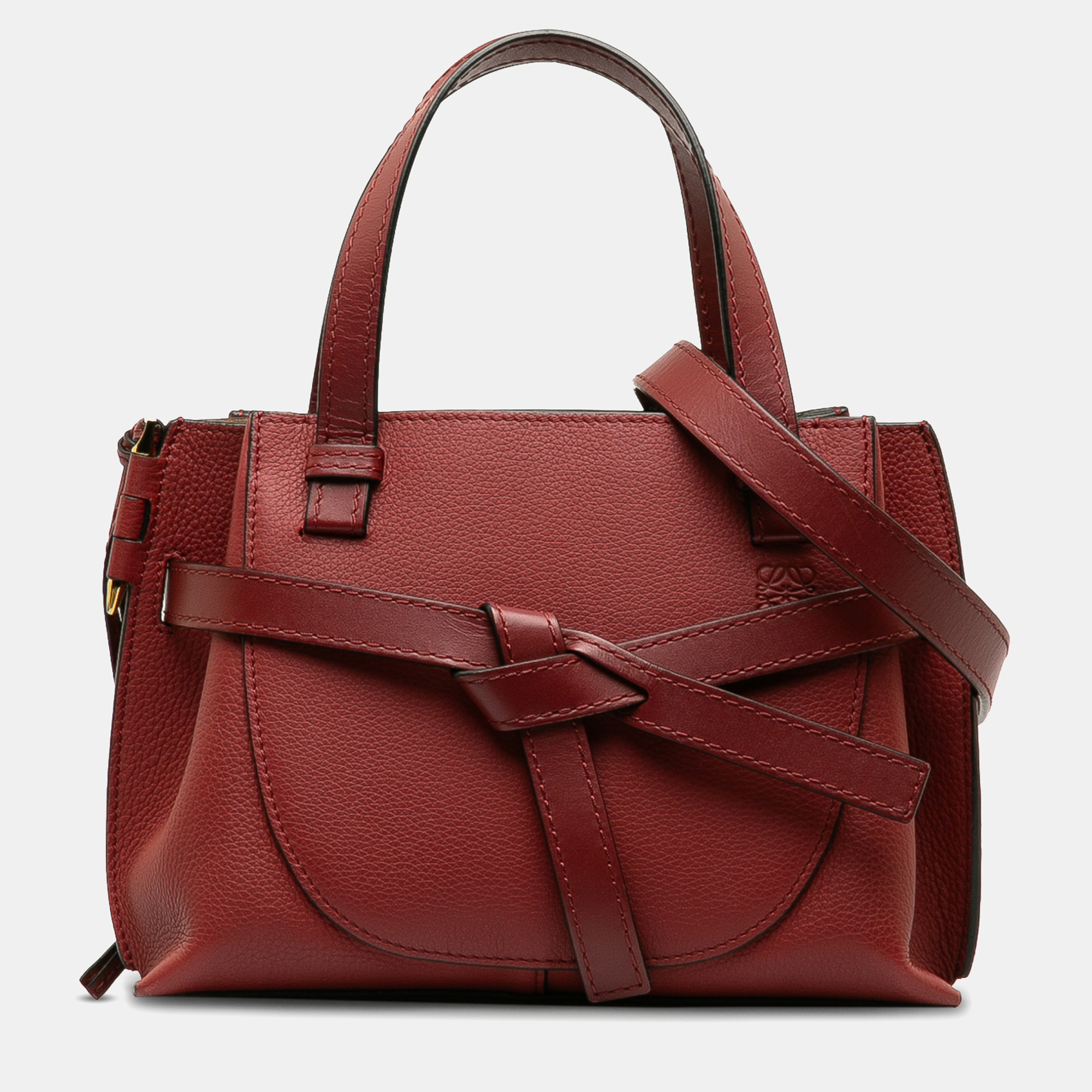 

Loewe Mini Gate Top Handle Satchel, Red