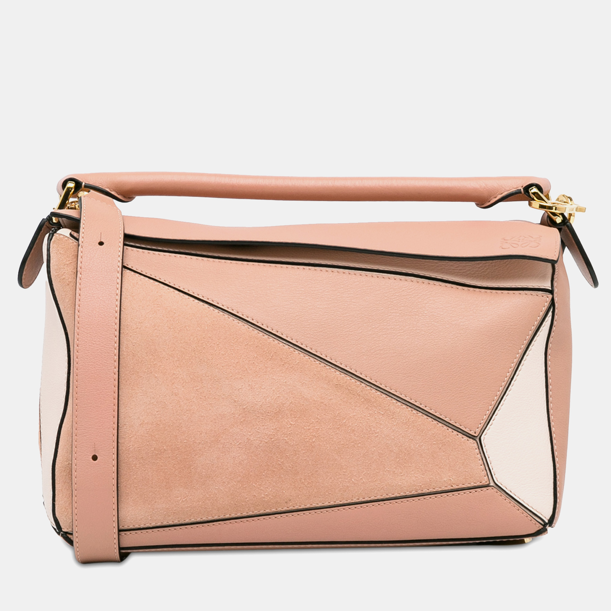 

Loewe Small Bicolor Puzzle Satchel, Pink