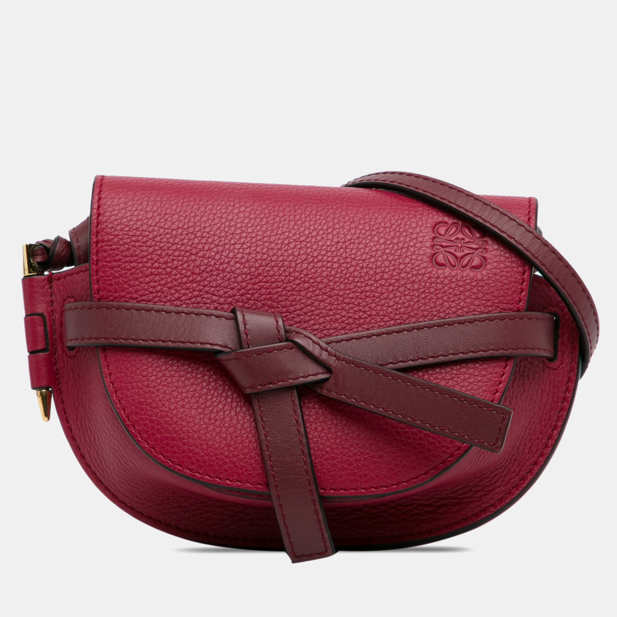 

Loewe Mini Leather Gate Bag, Red