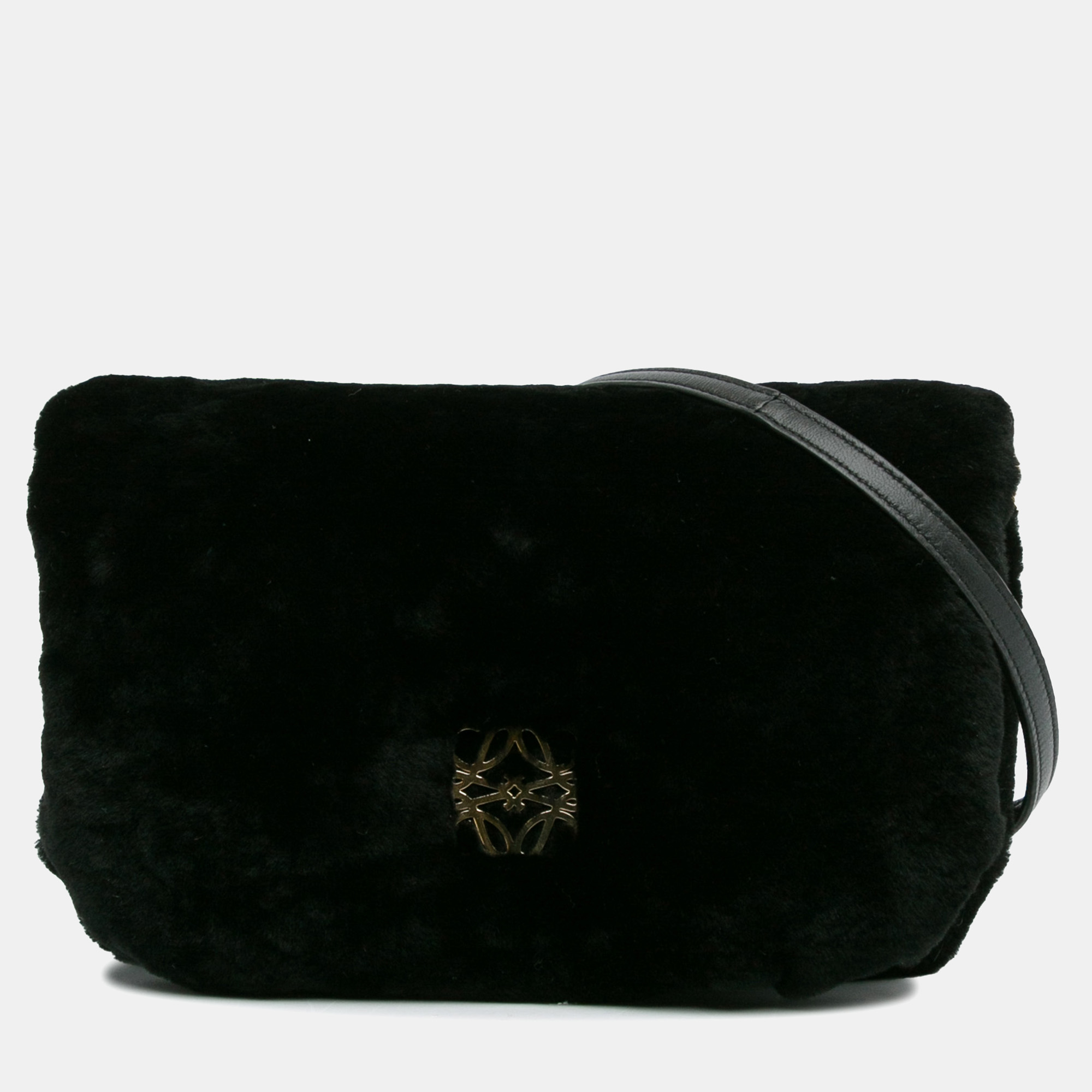 

Loewe Mini Goya Shearling, Black