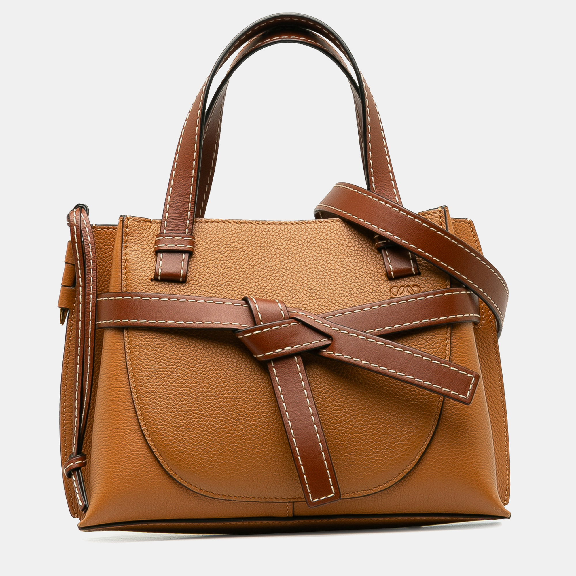 

Loewe Mini Gate Top Handle Satchel, Brown