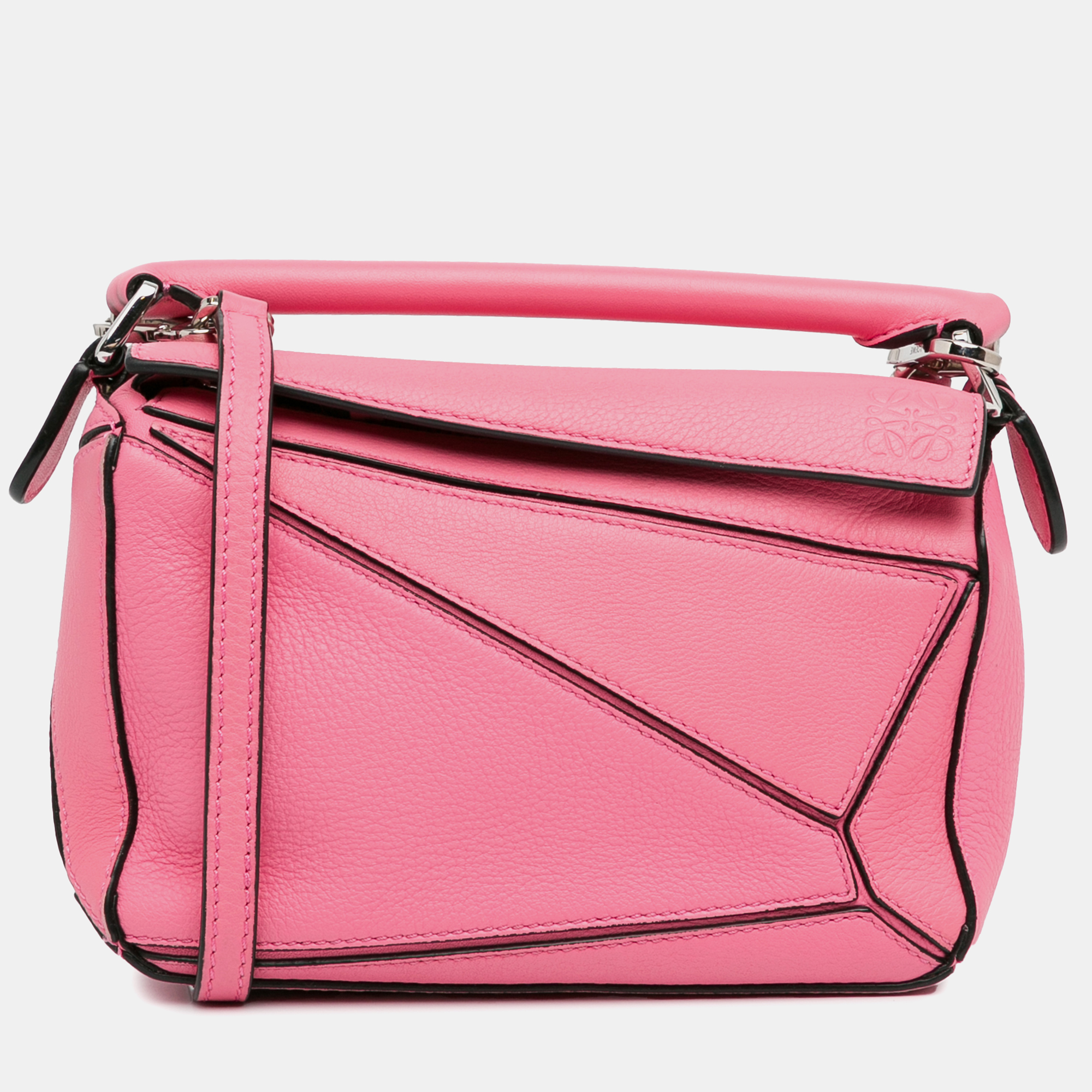 

Loewe Mini Puzzle Satchel Bag, Pink