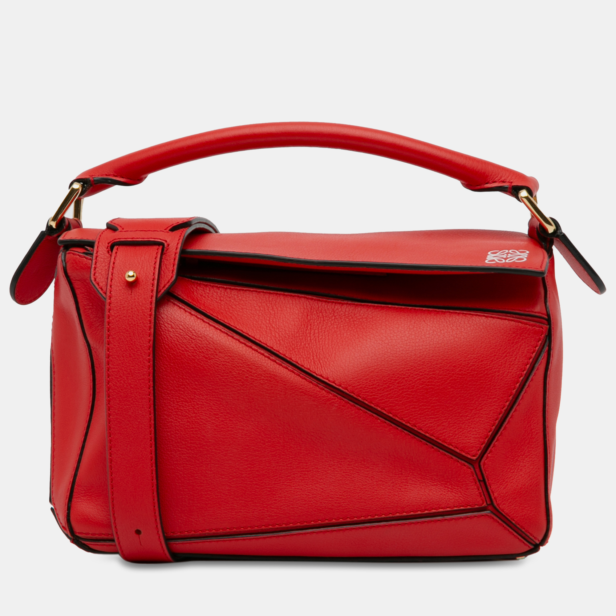 

Loewe Small Puzzle Satchel, Red