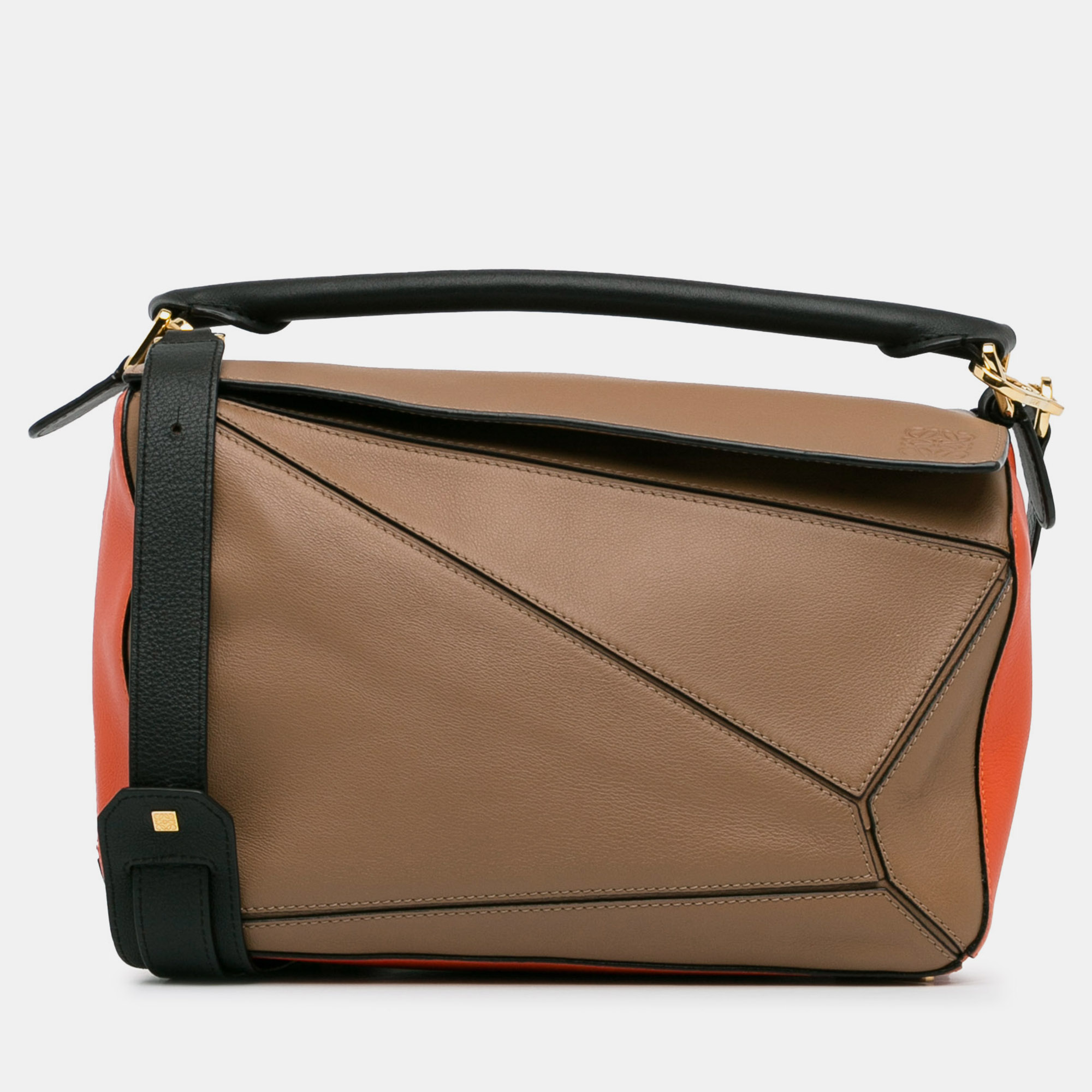 

Loewe Medium Tricolor Puzzle Satchel, Brown
