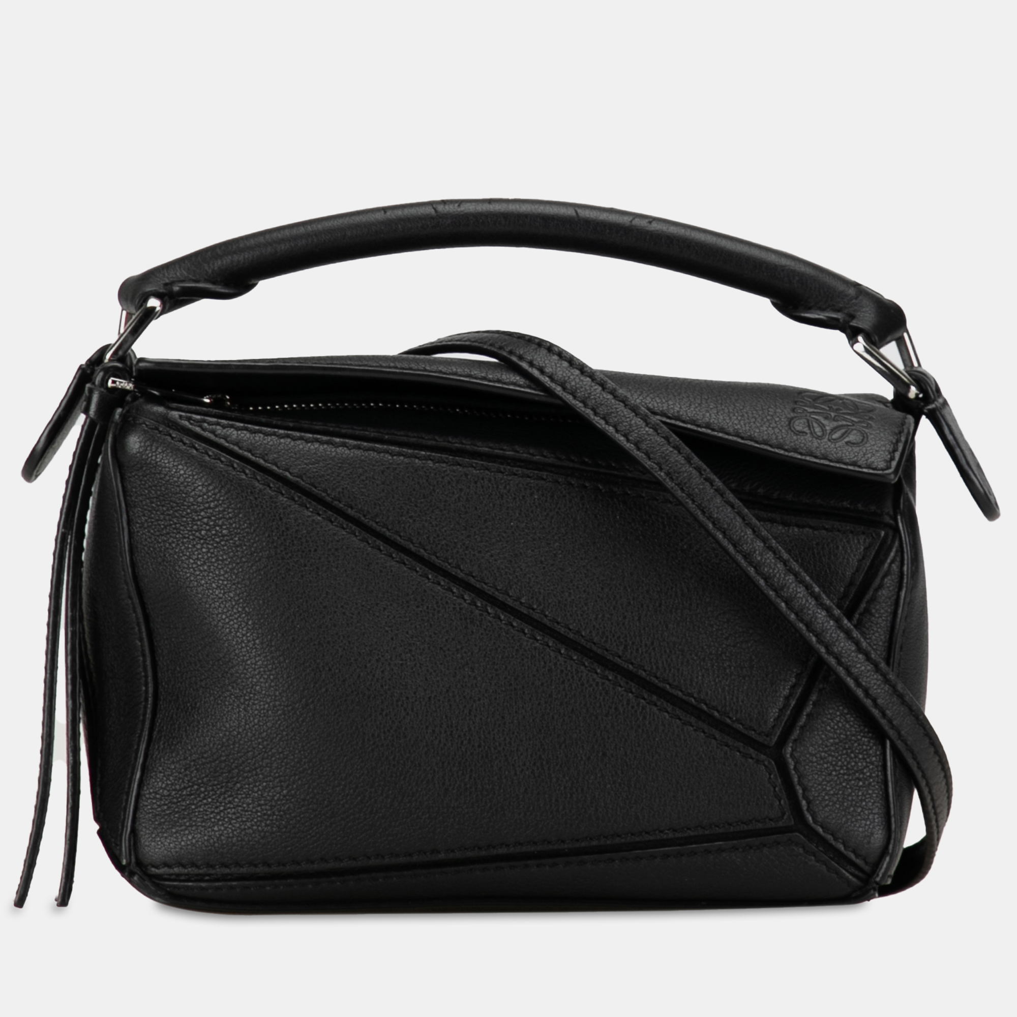 

Loewe Mini Puzzle Satchel Bag, Black