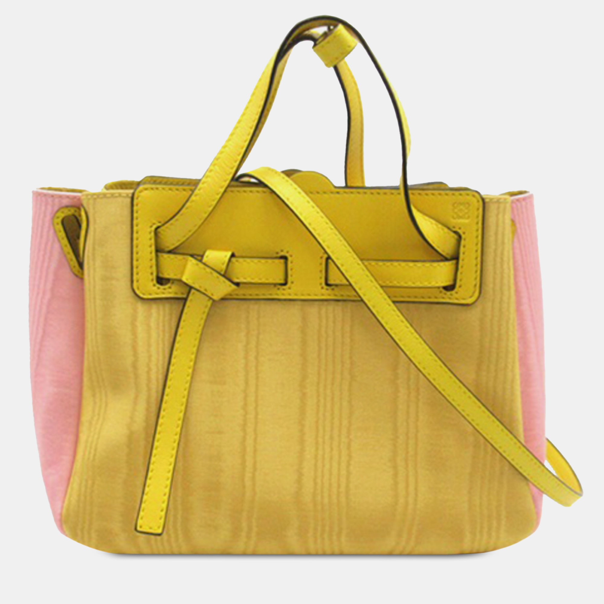 

Loewe Mini Nylon Lazo Satchel, Yellow