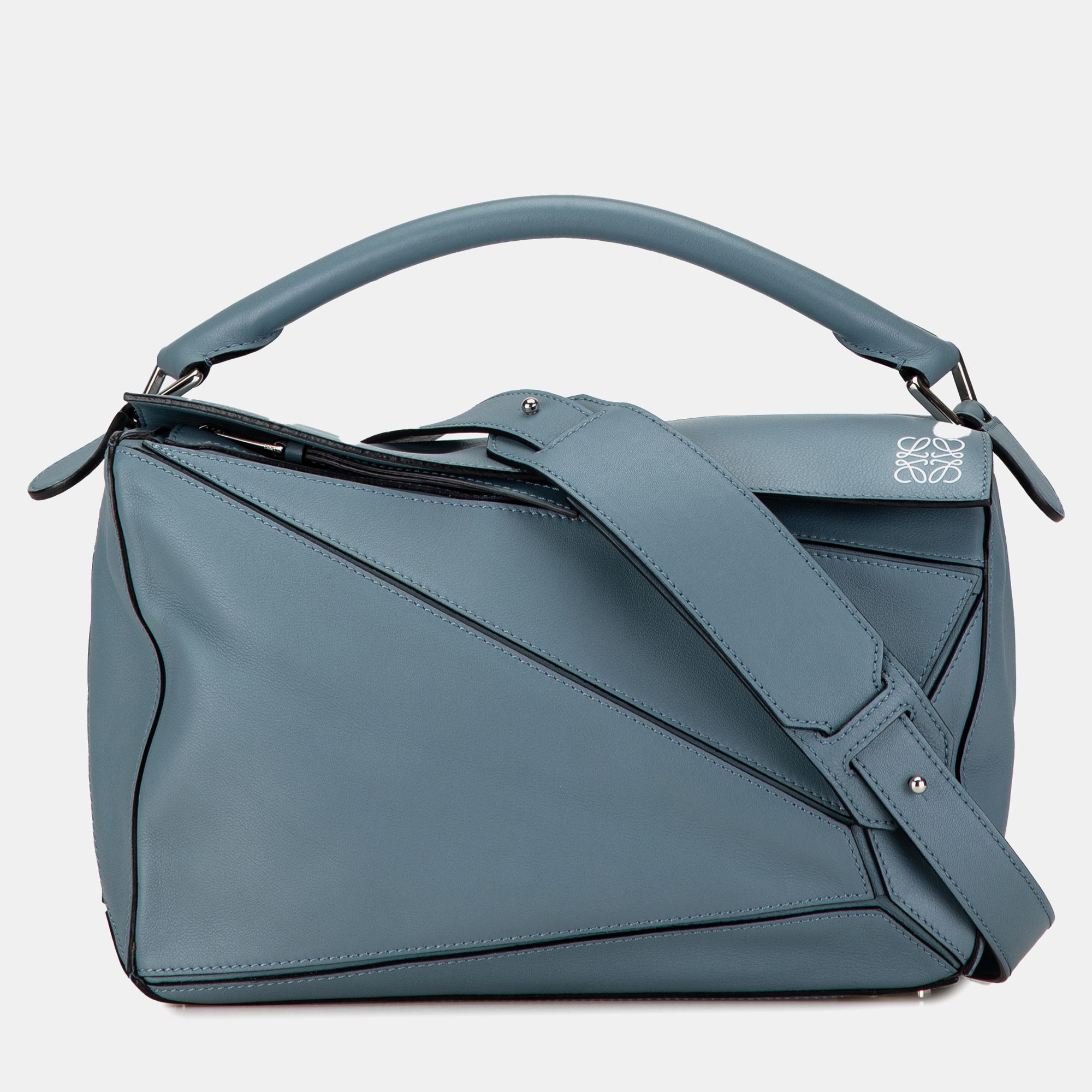 Pre-owned Loewe Medium Puzzle Bag In Blue