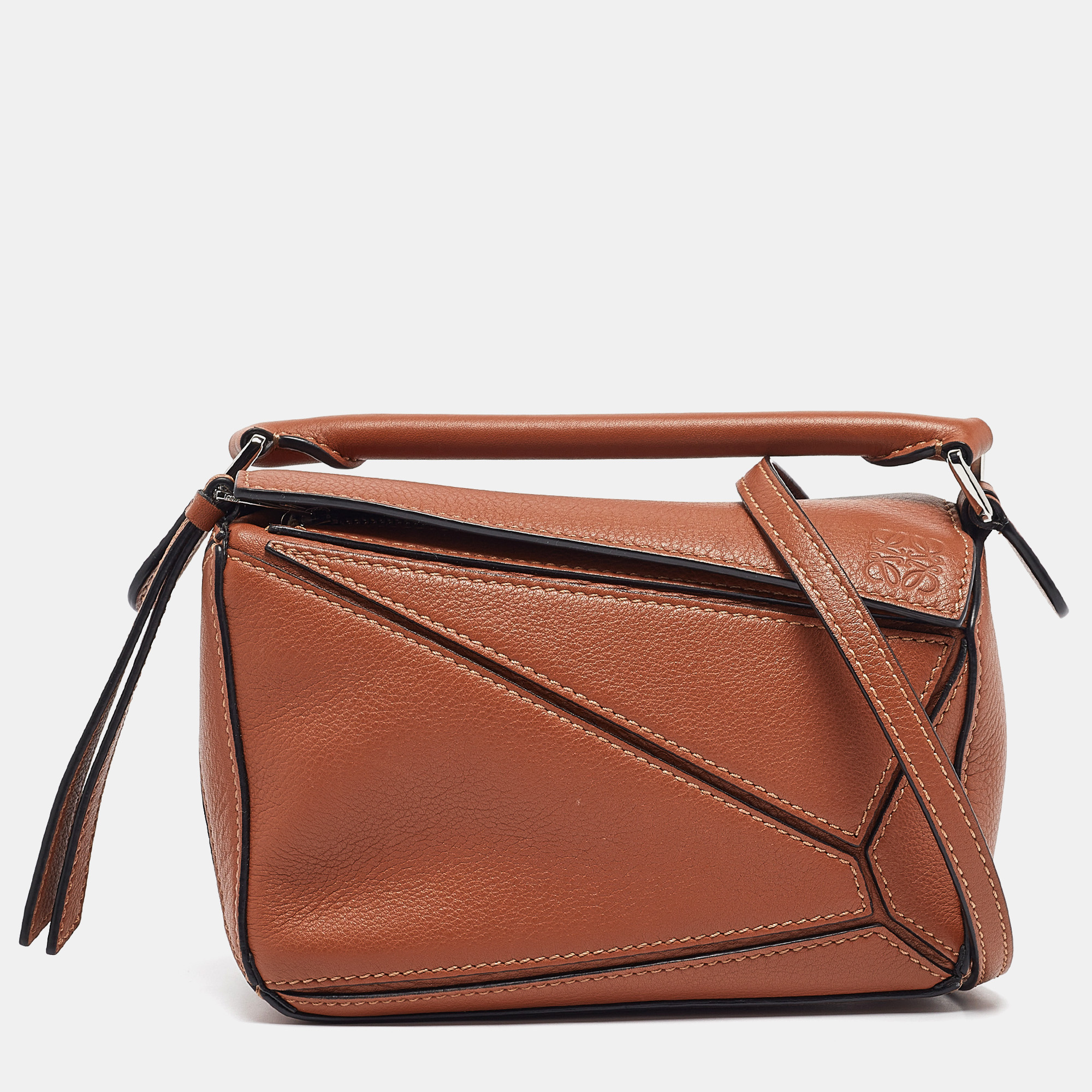 

Loewe Brown Leather Mini Puzzle Shoulder Bag