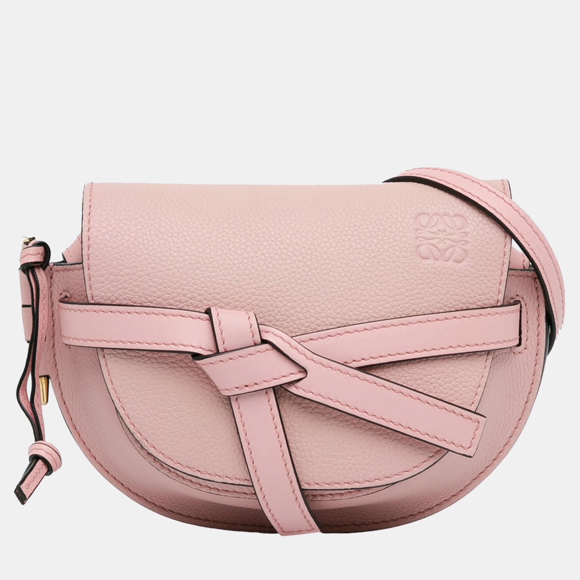 

Loewe Pink Small Leather Gate Crossbody Bag