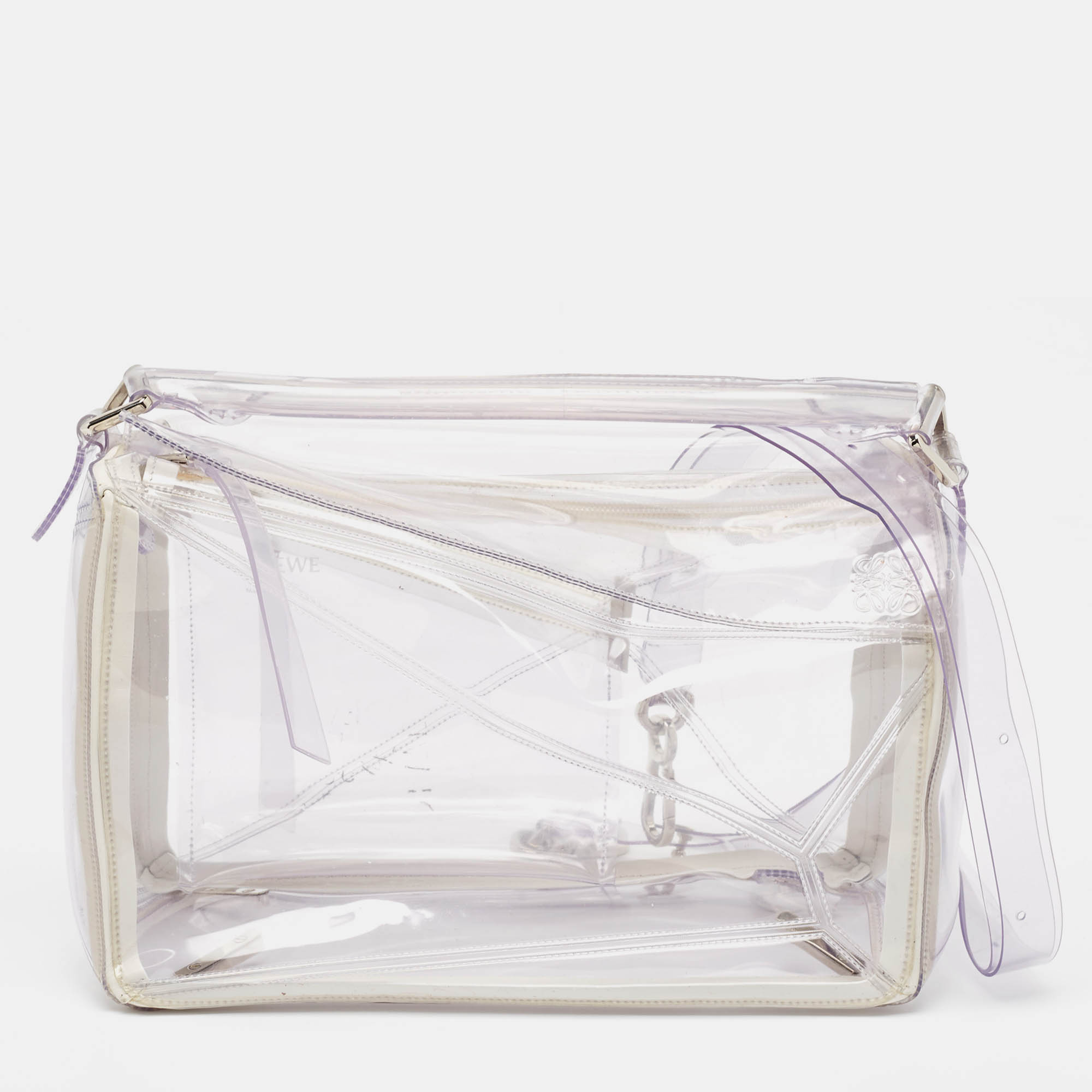 

Loewe Clear PVC  Puzzle Shoulder Bag, Transparent