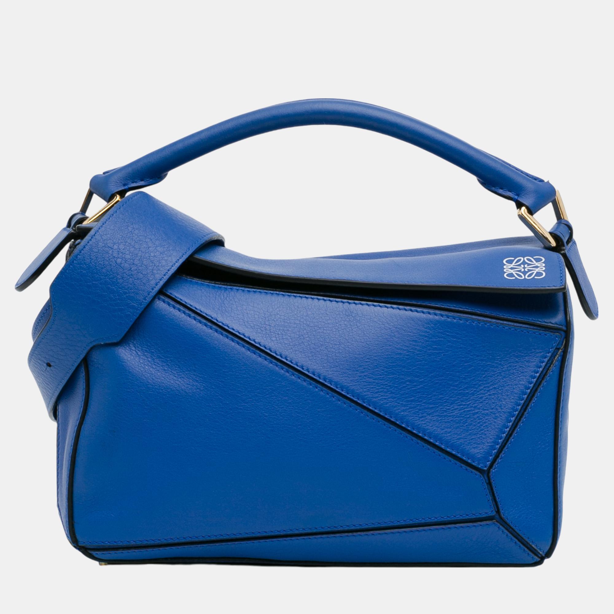 

Loewe Blue Small Puzzle Bag