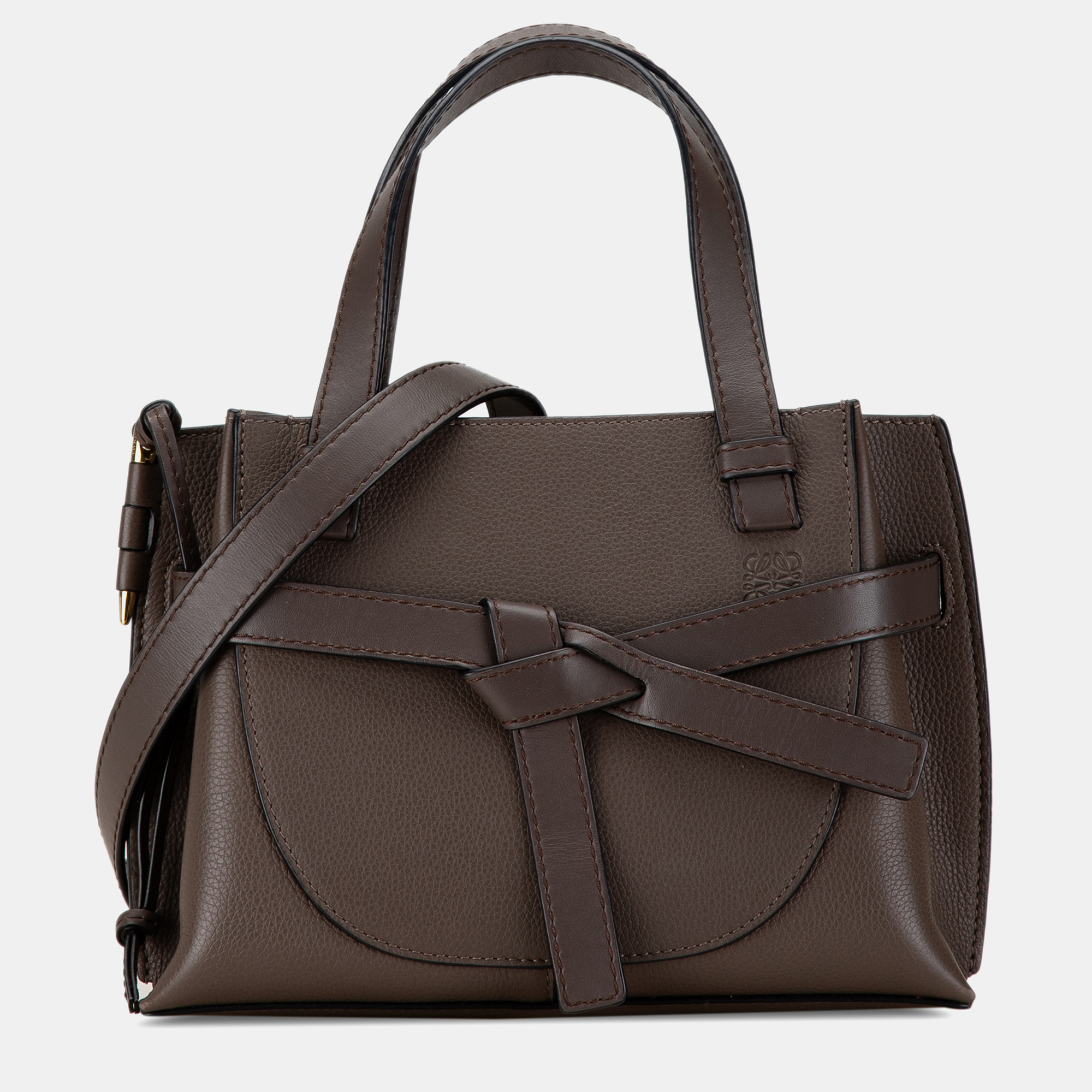 

Loewe Mini Gate Top Handle Satchel, Brown