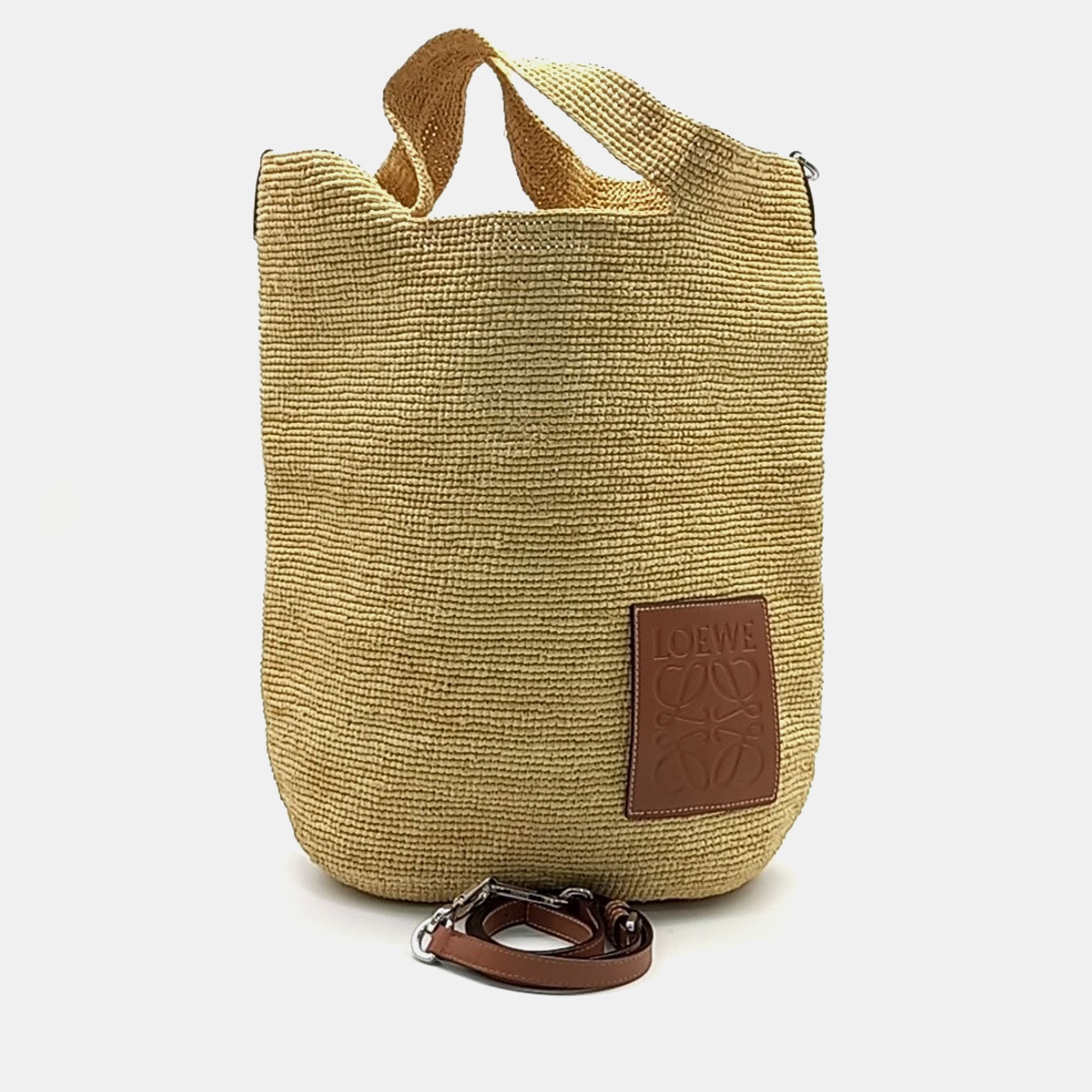 

Loewe Raffia Slit Bag, Brown