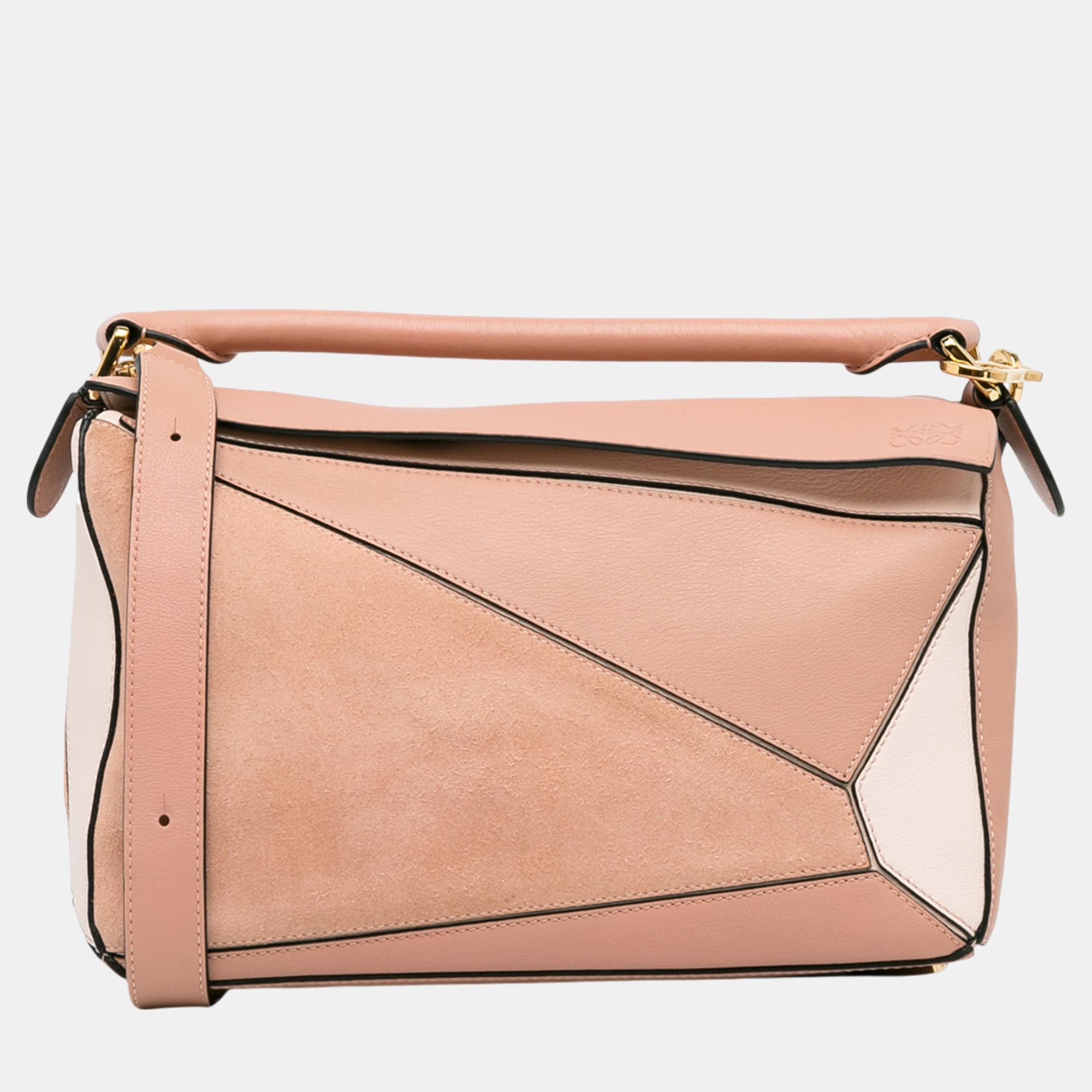 

Loewe Pink Small Bicolor Puzzle Satchel