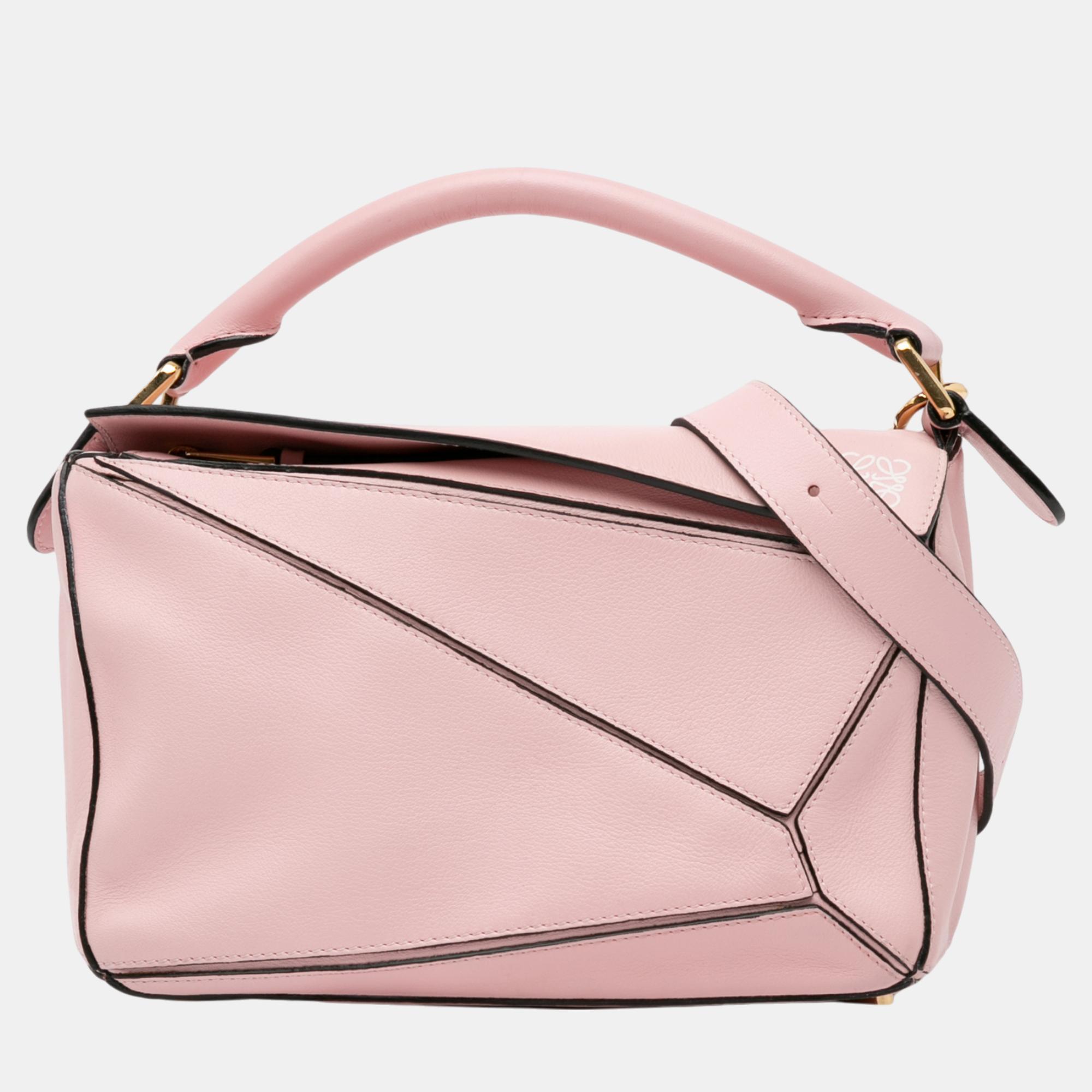 

Loewe Pink Small Puzzle Satchel