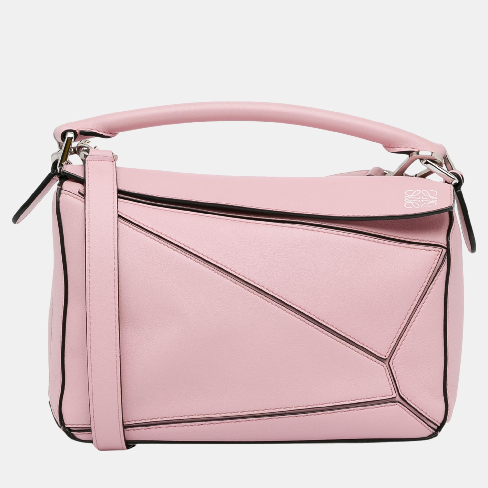 

Loewe Pink Small Puzzle Satchel