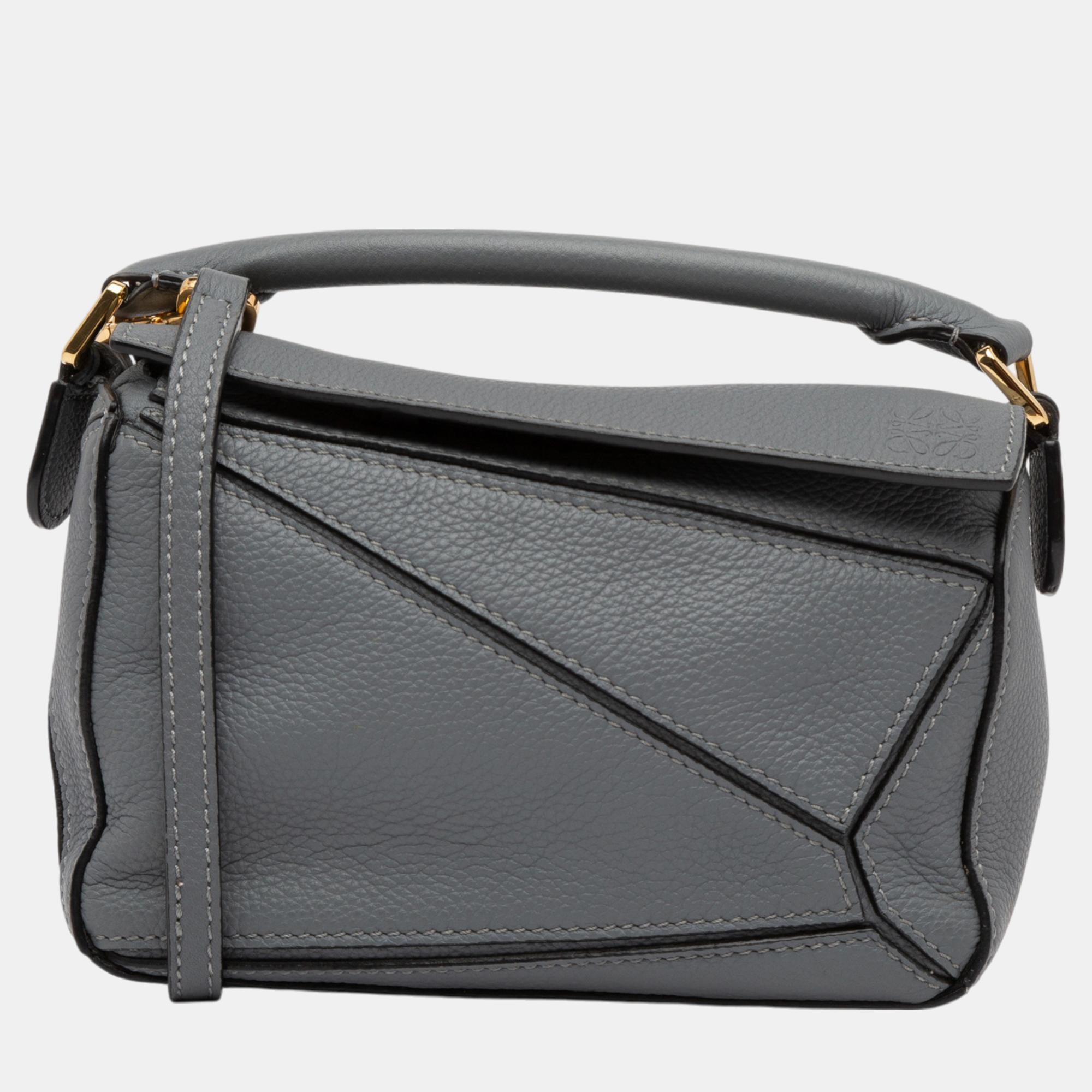 

Loewe Grey Mini Puzzle Satchel