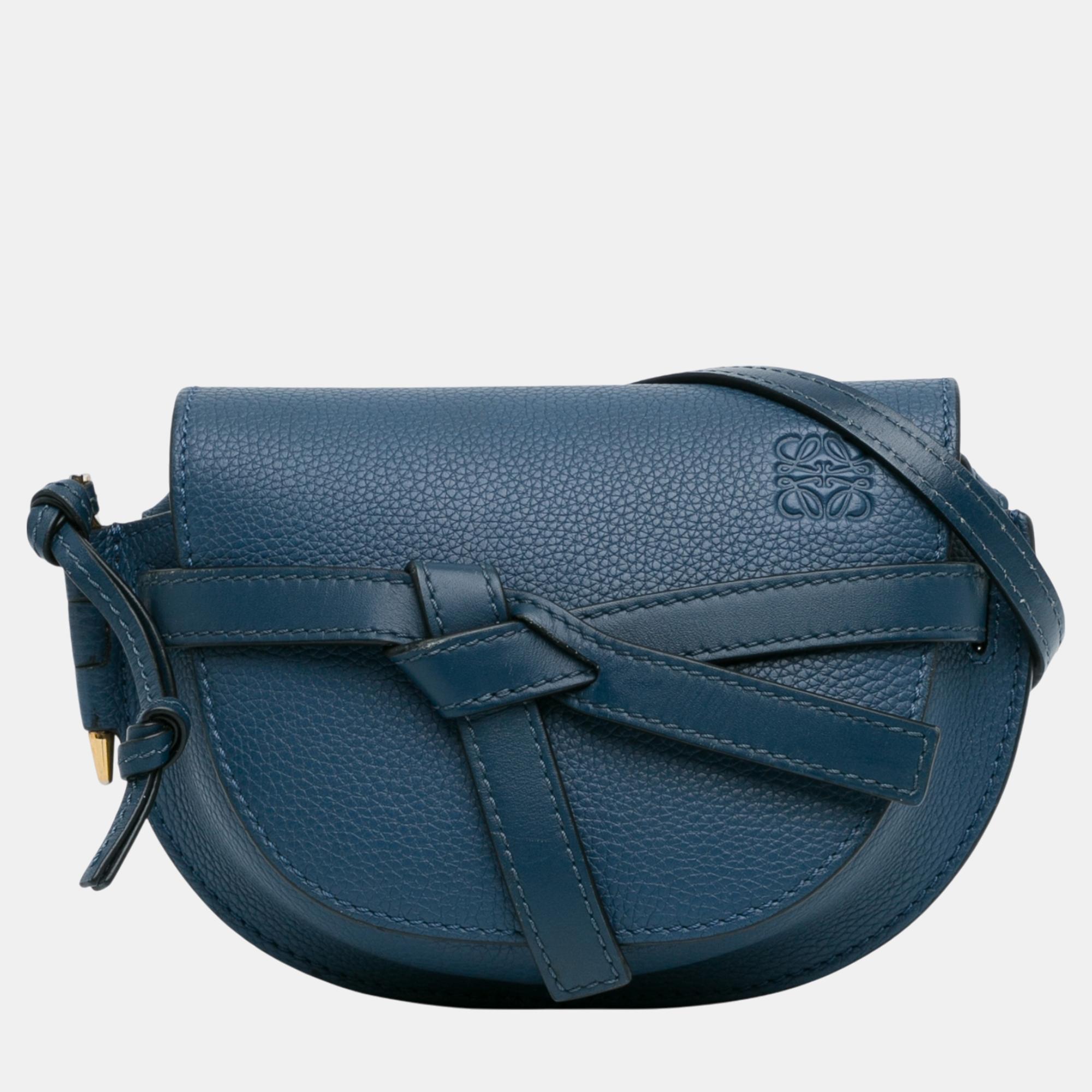 

Loewe Mini Gate Crossbody, Blue