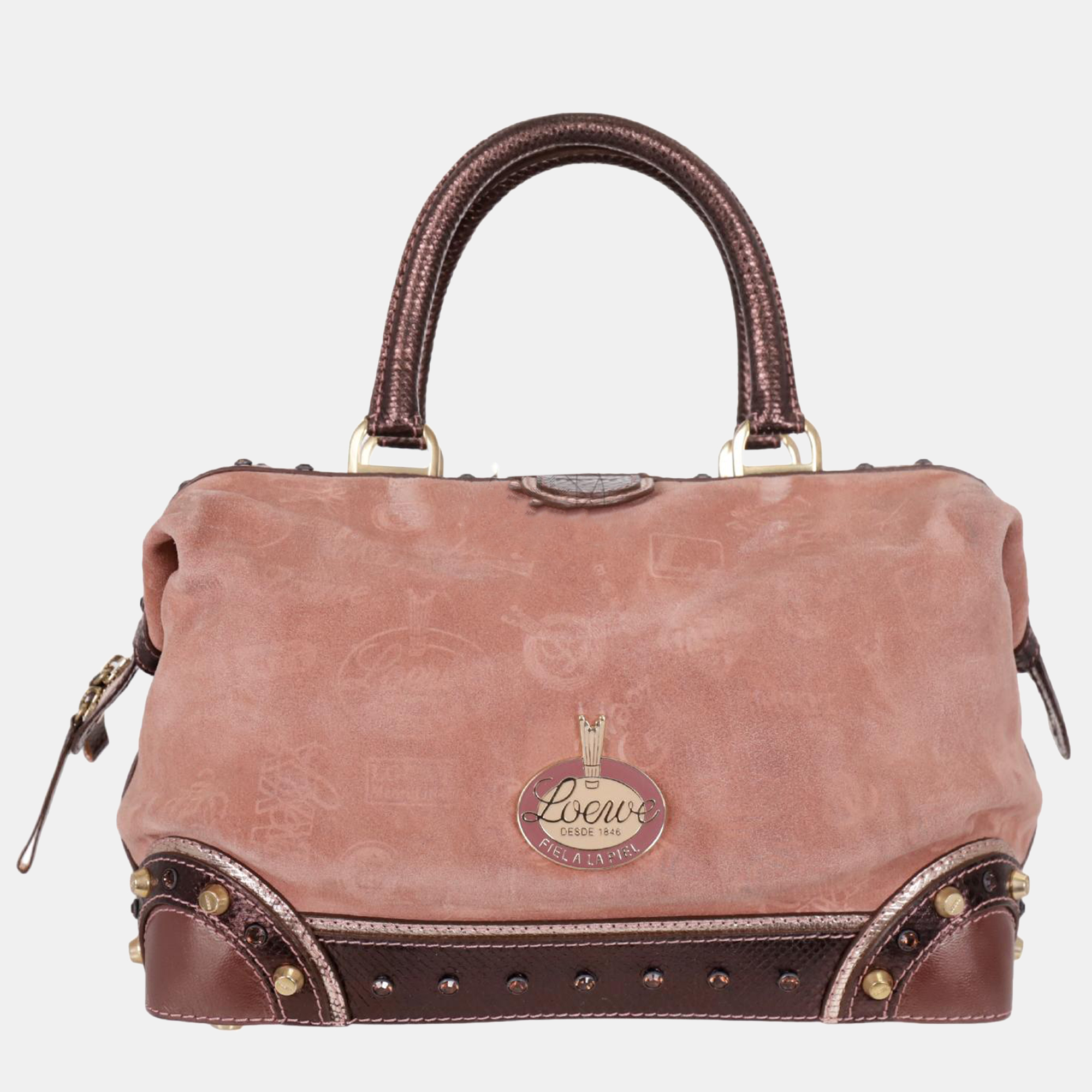 

Loewe Suede 160 Aniversario Fiel A La Piel Bag, Pink