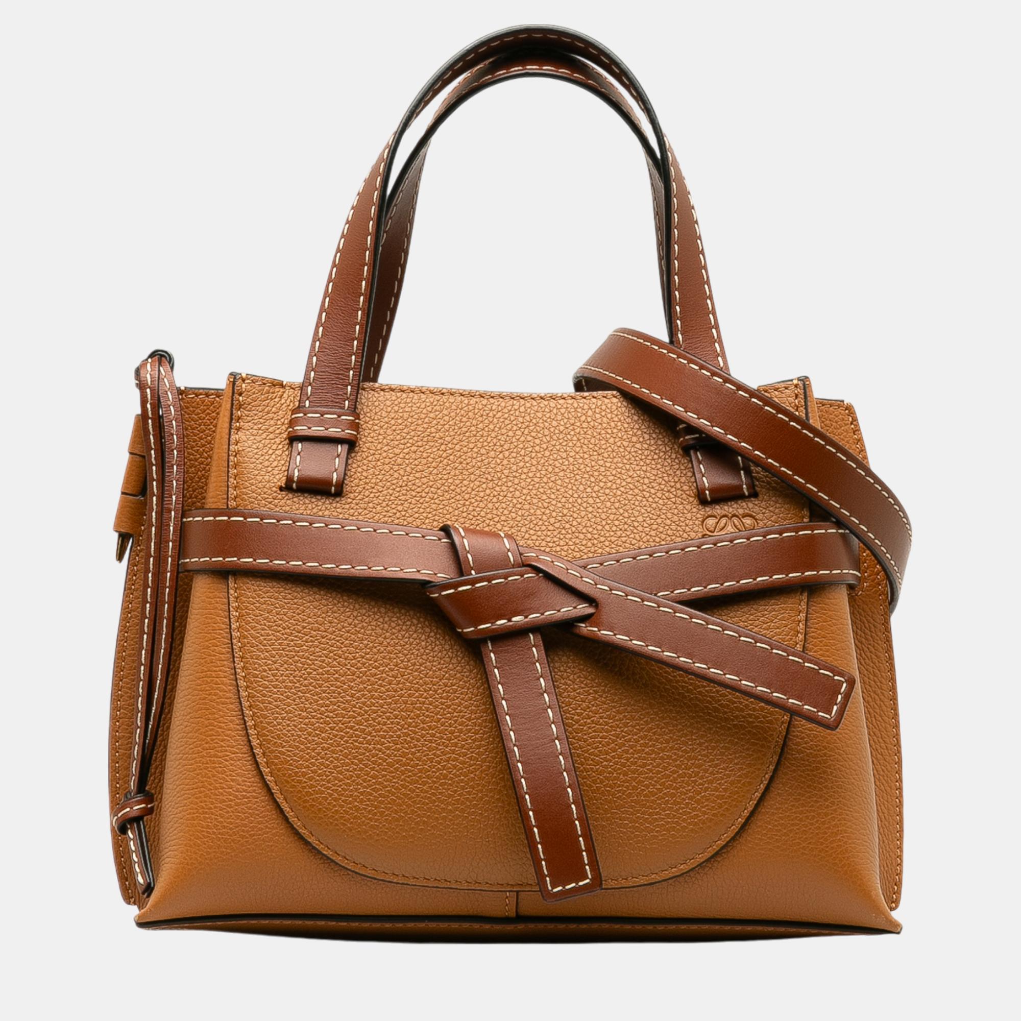 

Loewe Brown Mini Gate Top Handle Satchel