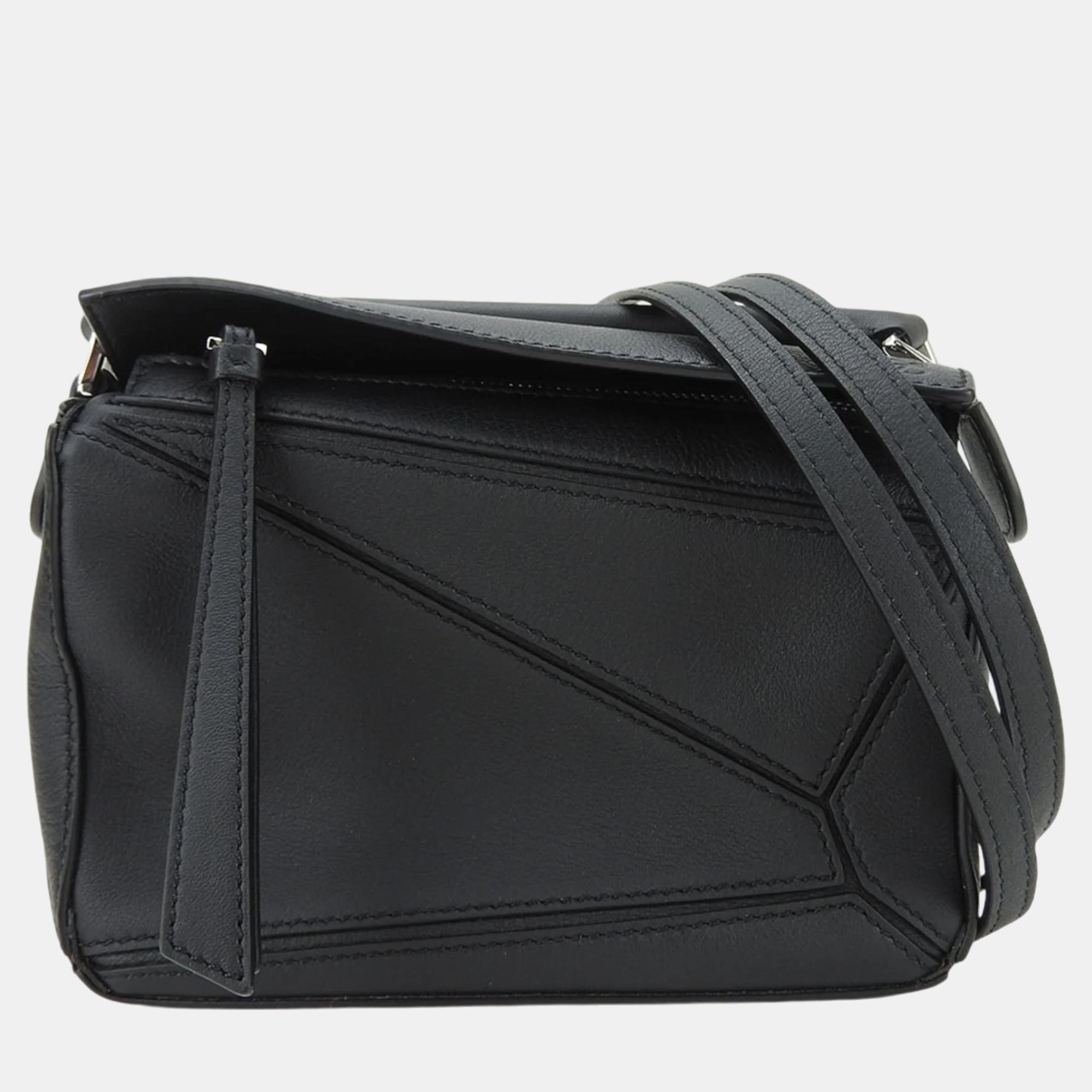 Pre-owned Loewe Black Puzzle Shoulder Bag