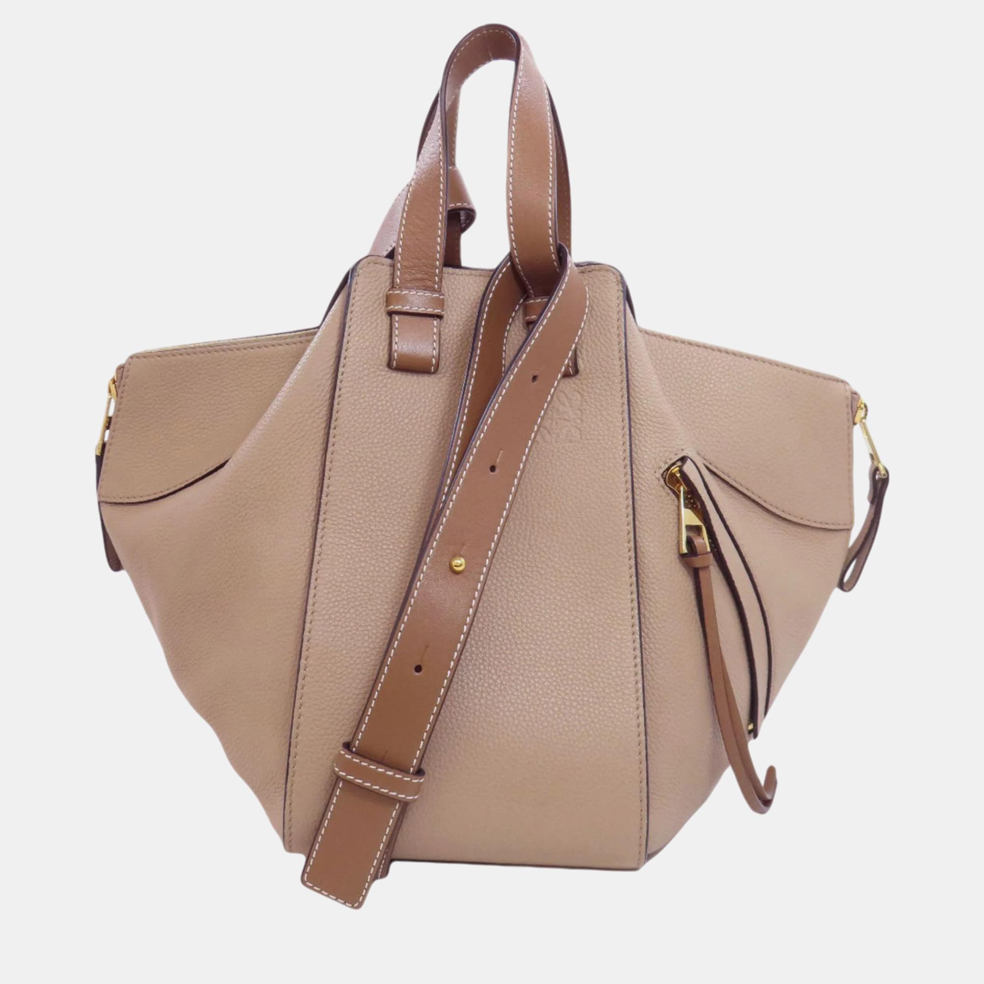 

Loewe Calf Leather Hammock Handbag, Beige