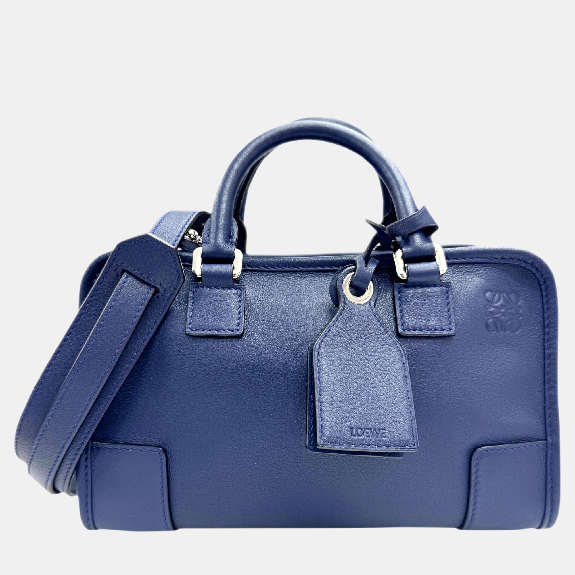 

Loewe leather navy Amazona 23 shoulder bag, Navy blue