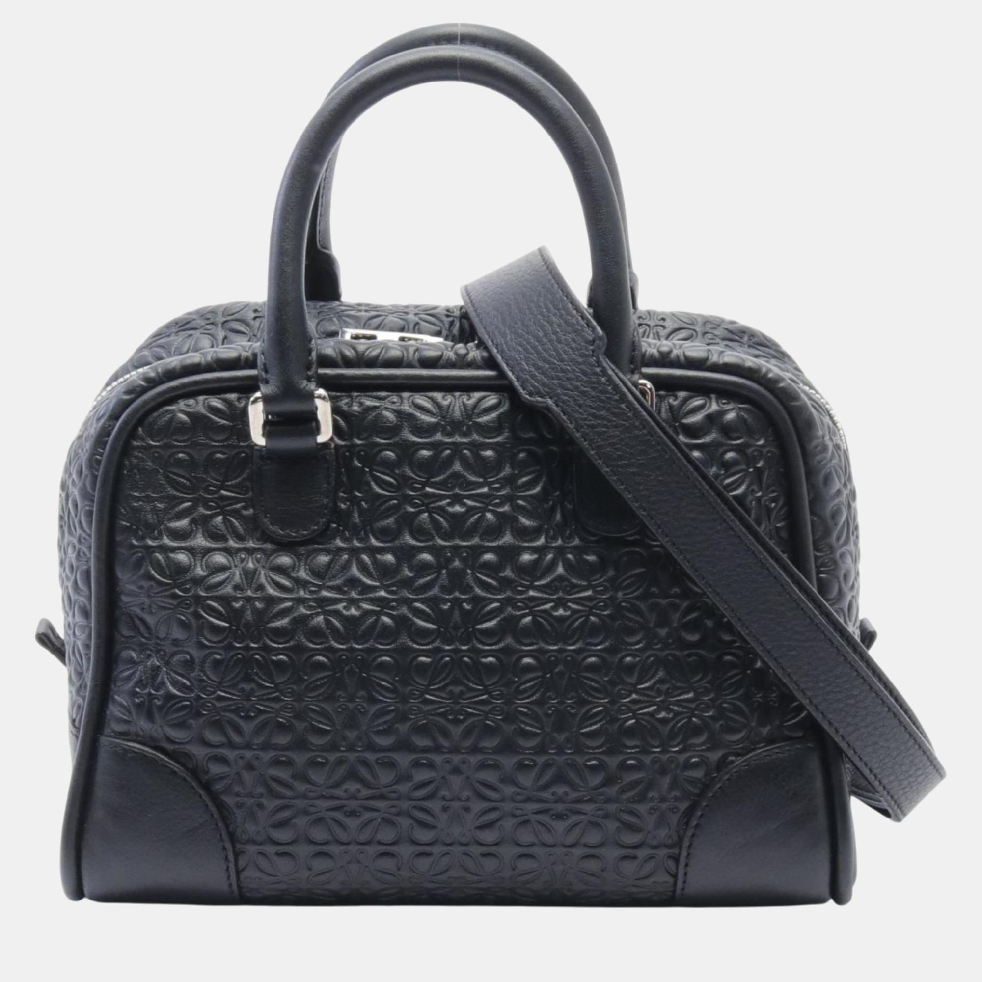 

Loewe Black Leather Amazona 75 Handbag