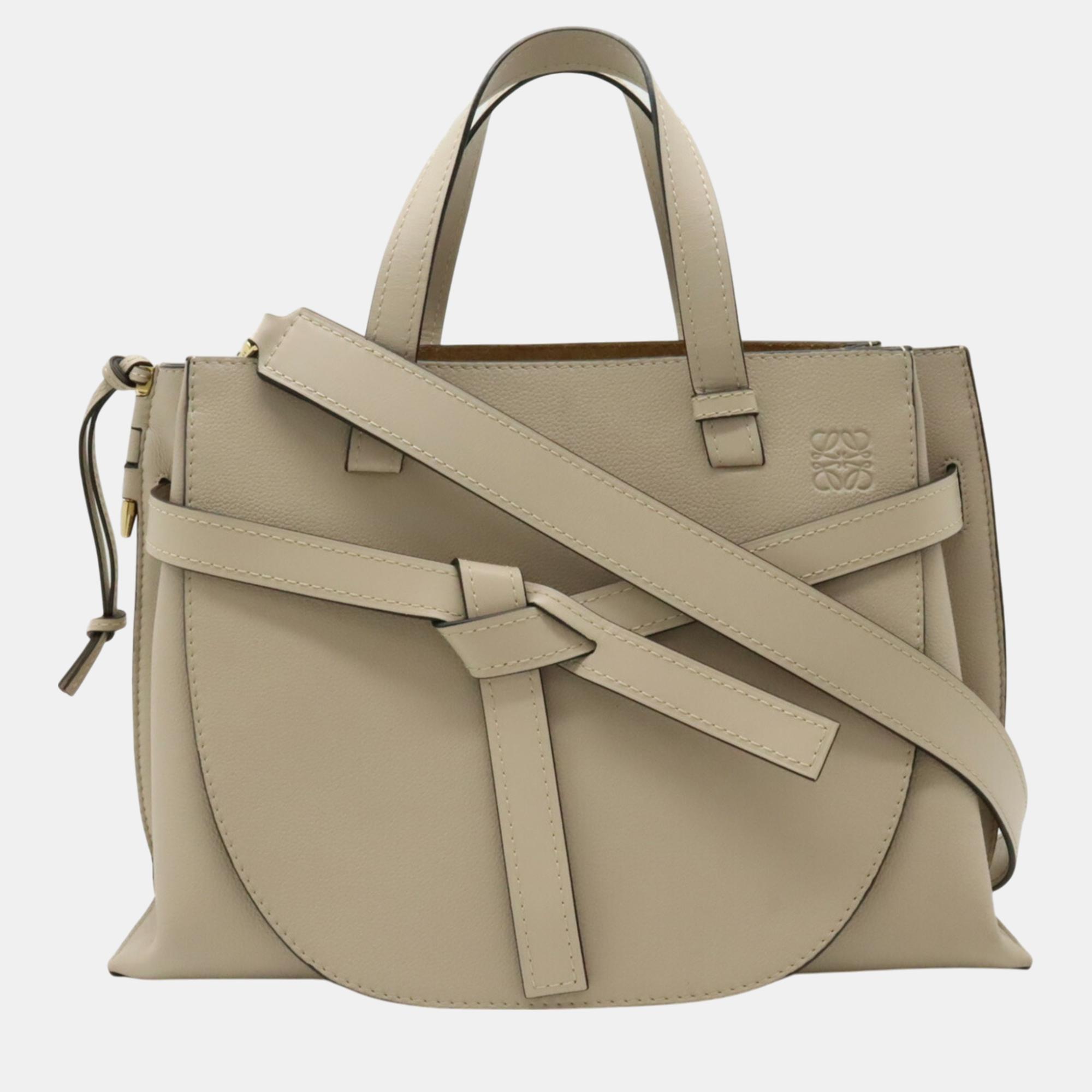 

Loewe Light Beige Leather Anagram Gate Bag