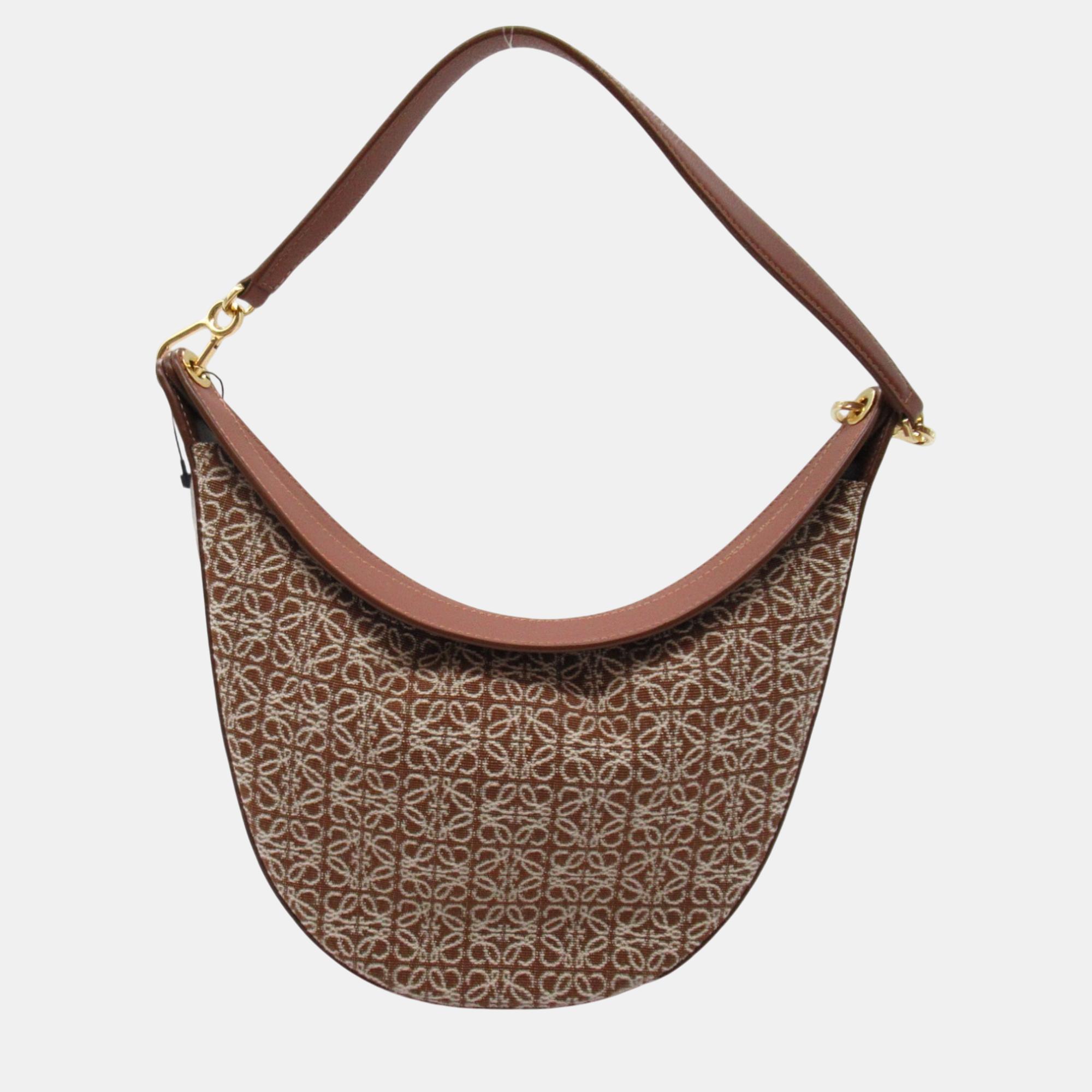 

Loewe Brown Tan Leather Fabric Luna Bag