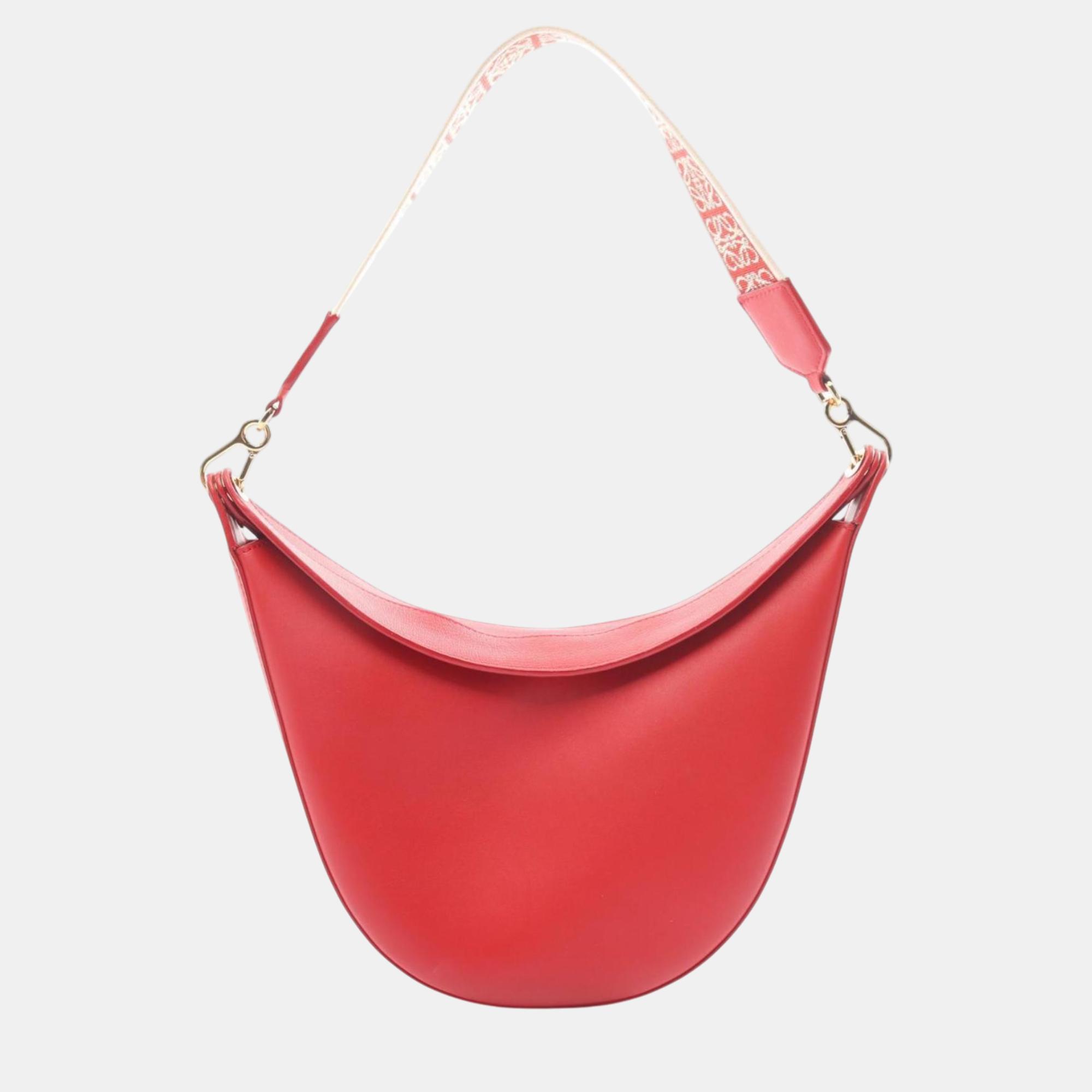 

Loewe Red Leather Luna Shoulder Bag