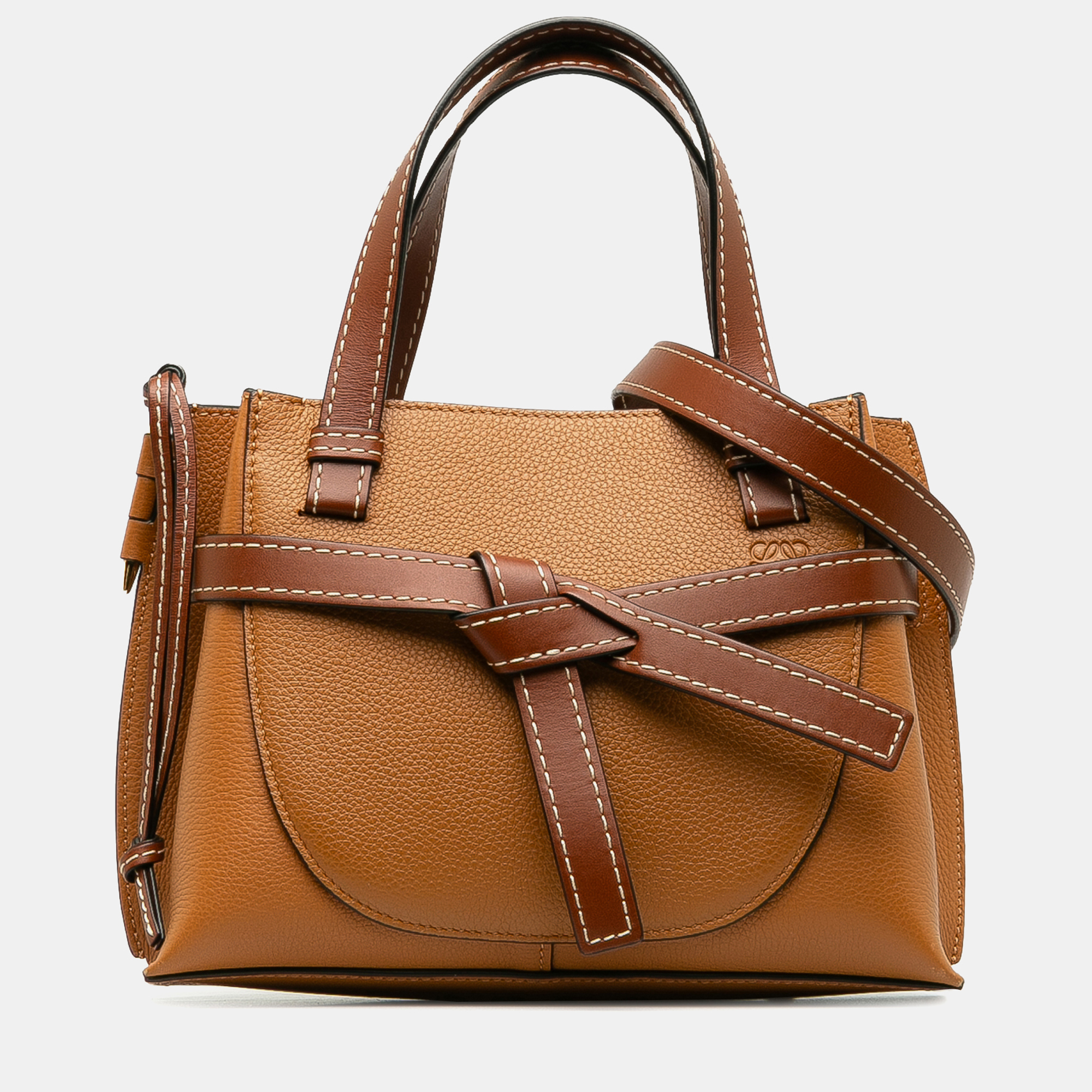 

Loewe Brown Leather Loewe Mini Gate Top Handle Satchel