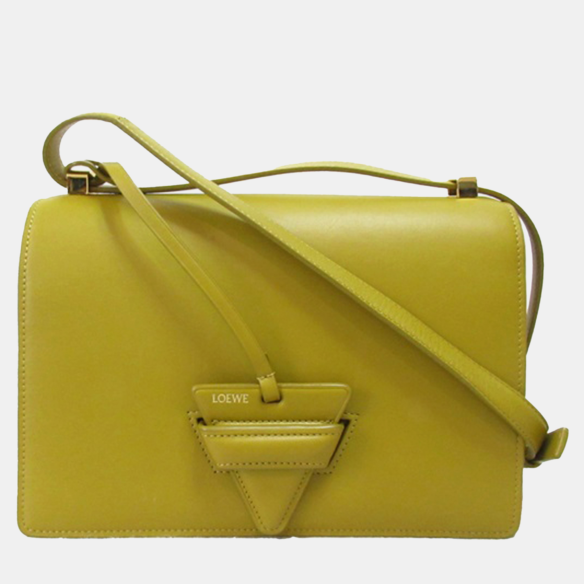 

Loewe Green Leather Loewe Small Leather Barcelona Crossbody, Yellow