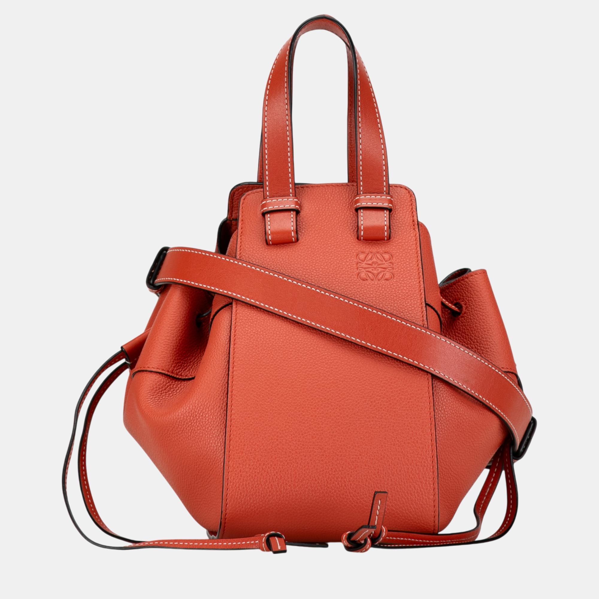 

Loewe Orange Small Hammock Satchel