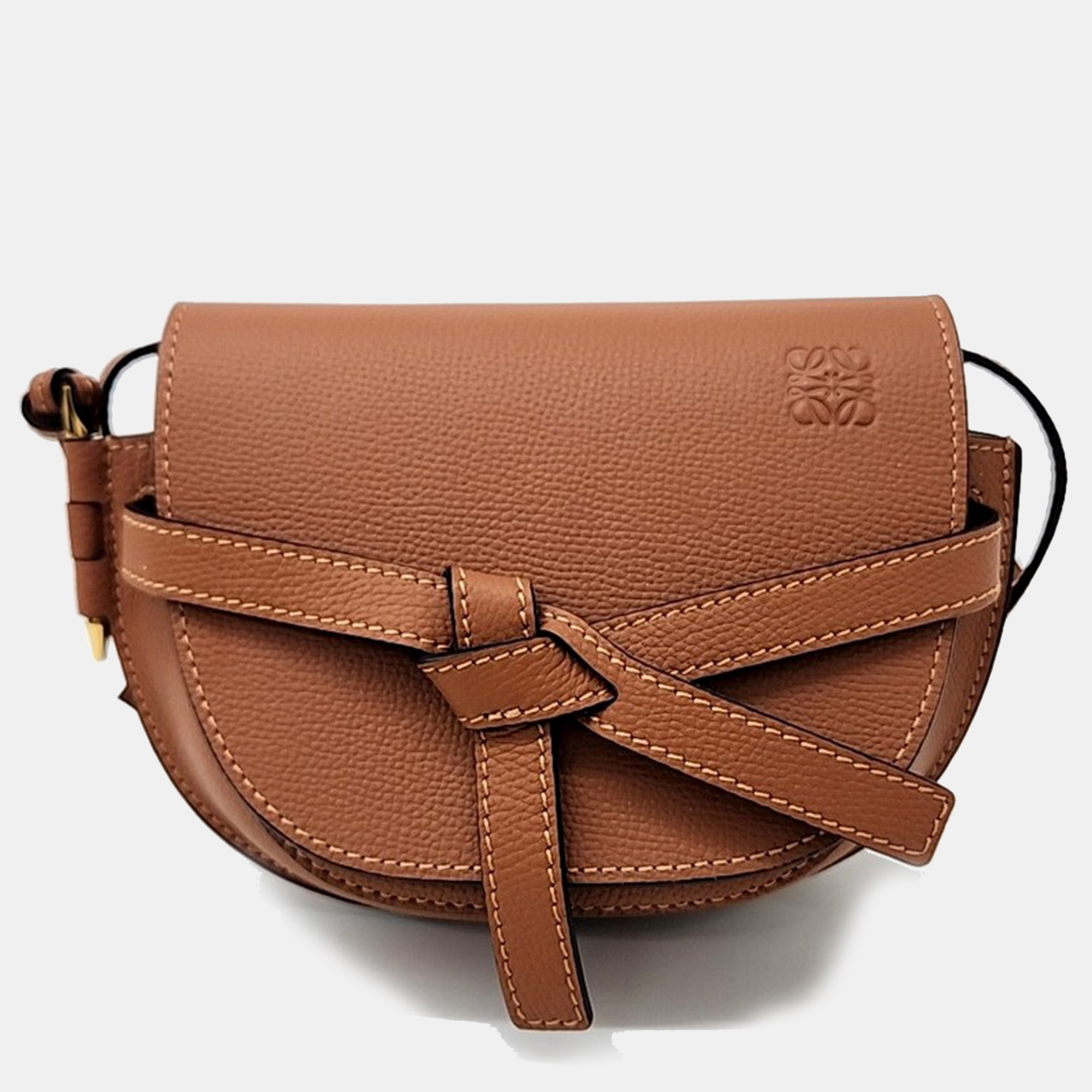 

Loewe Brown Leather Mini Gate Dual Bag