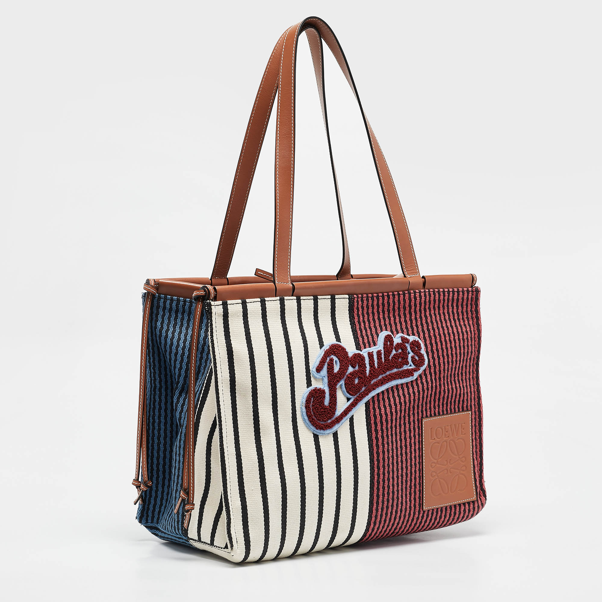Loewe x Paula`s Ibiza Multicolor Stripe Cushion Tote 