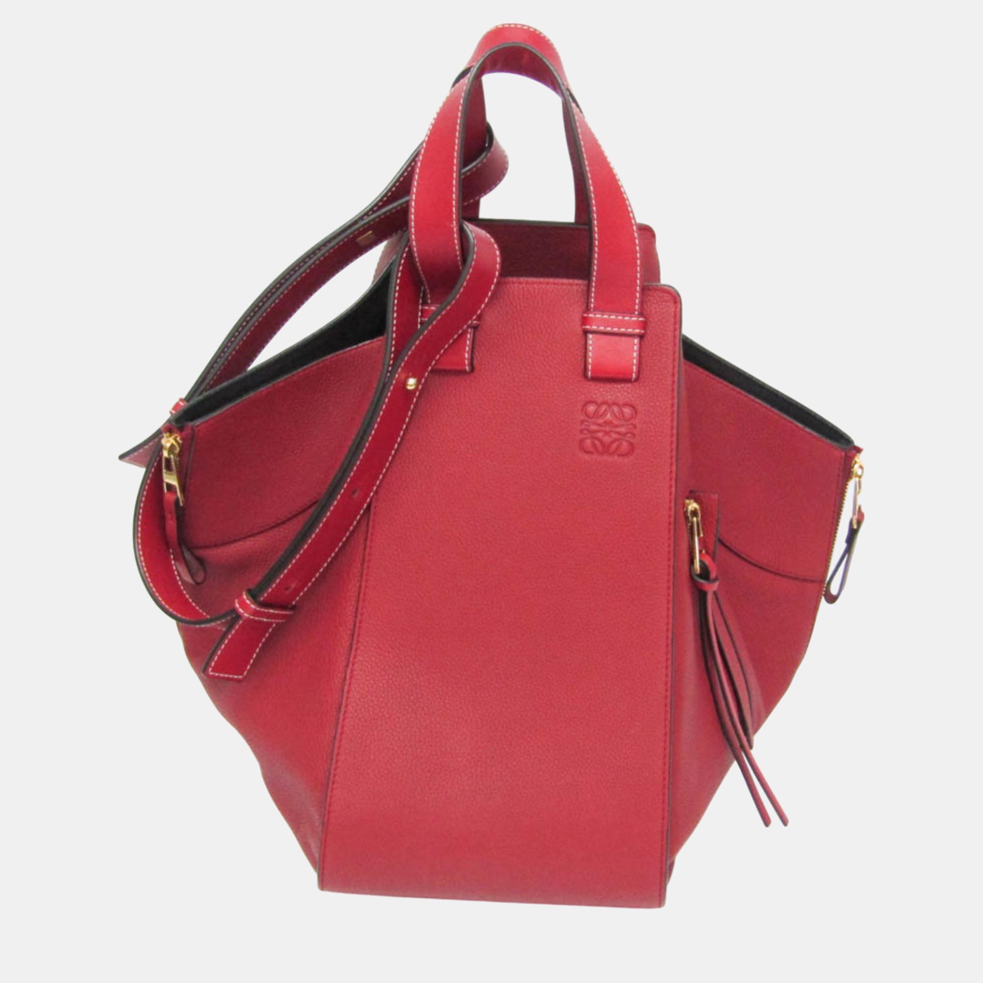 Pre-owned Loewe Red Hammock Medium Leather Handbag