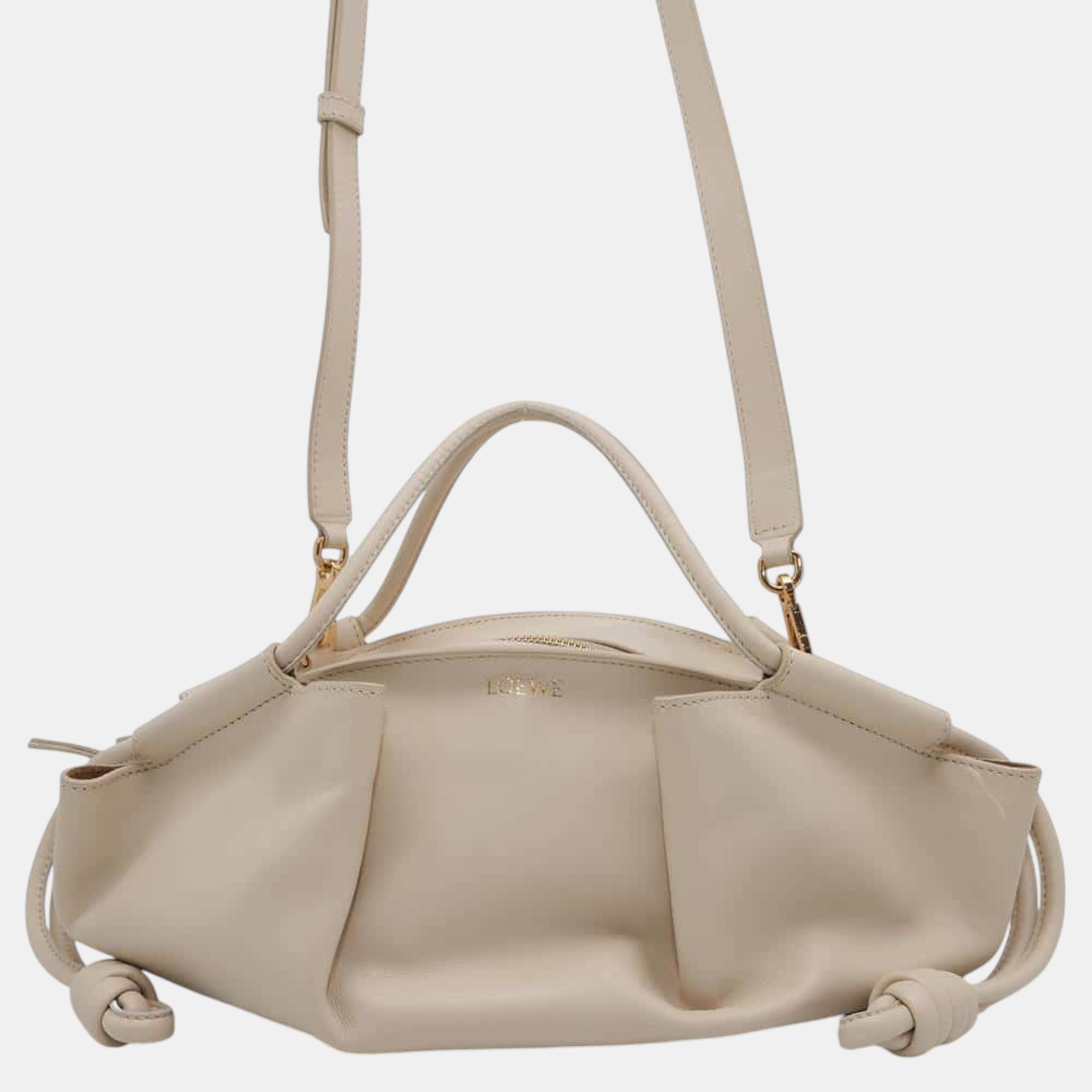 

Loewe Beige Calf Leather Paseo Small Shoulder Bag