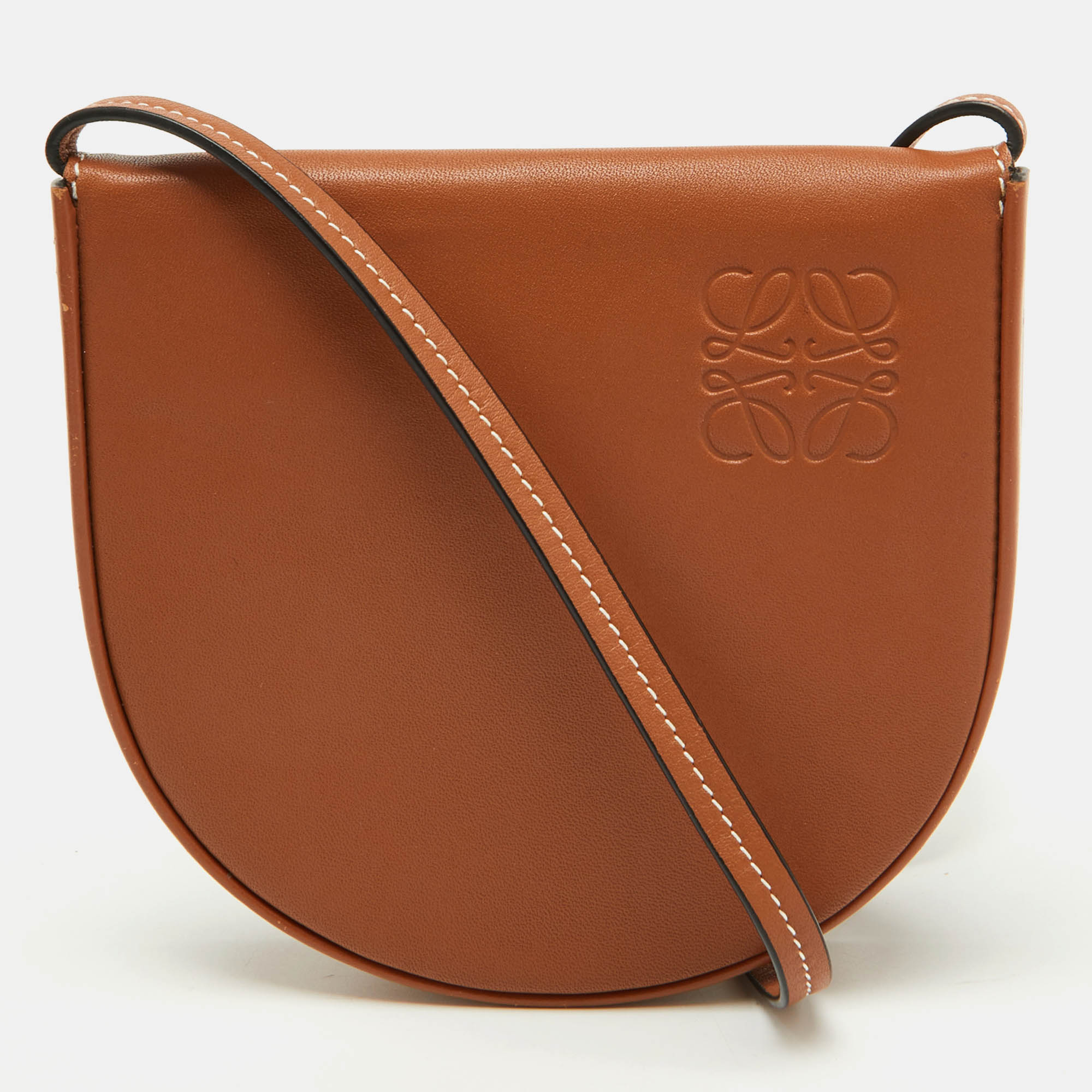 

Loewe Brown Leather Small Heel Crossbody Bag