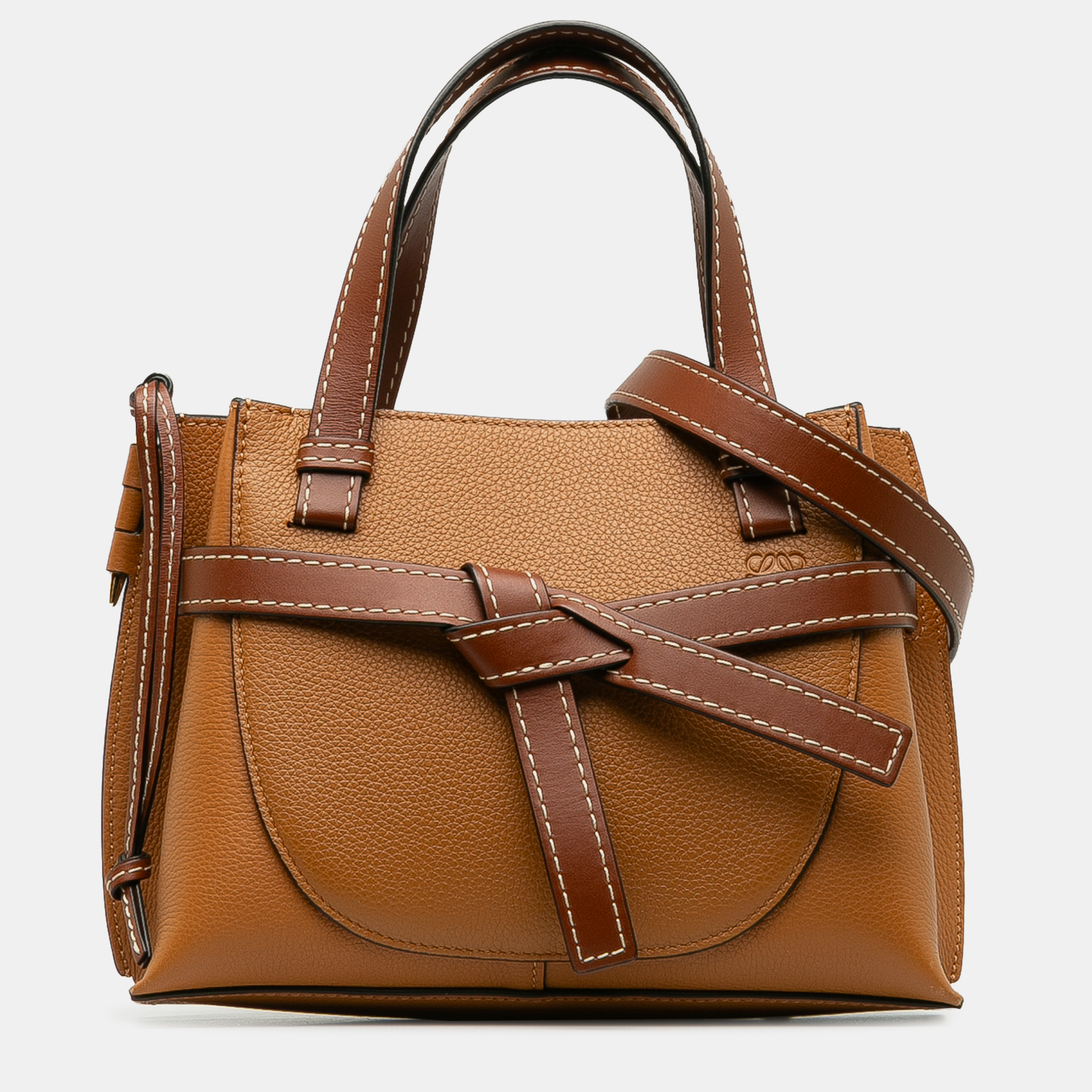 

Loewe Brown Mini Gate Top Handle Satchel Bag