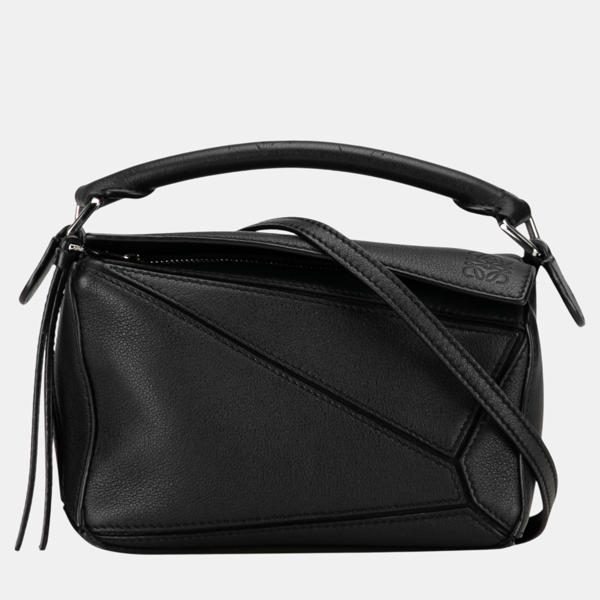 

Loewe Black Mini Puzzle Satchel