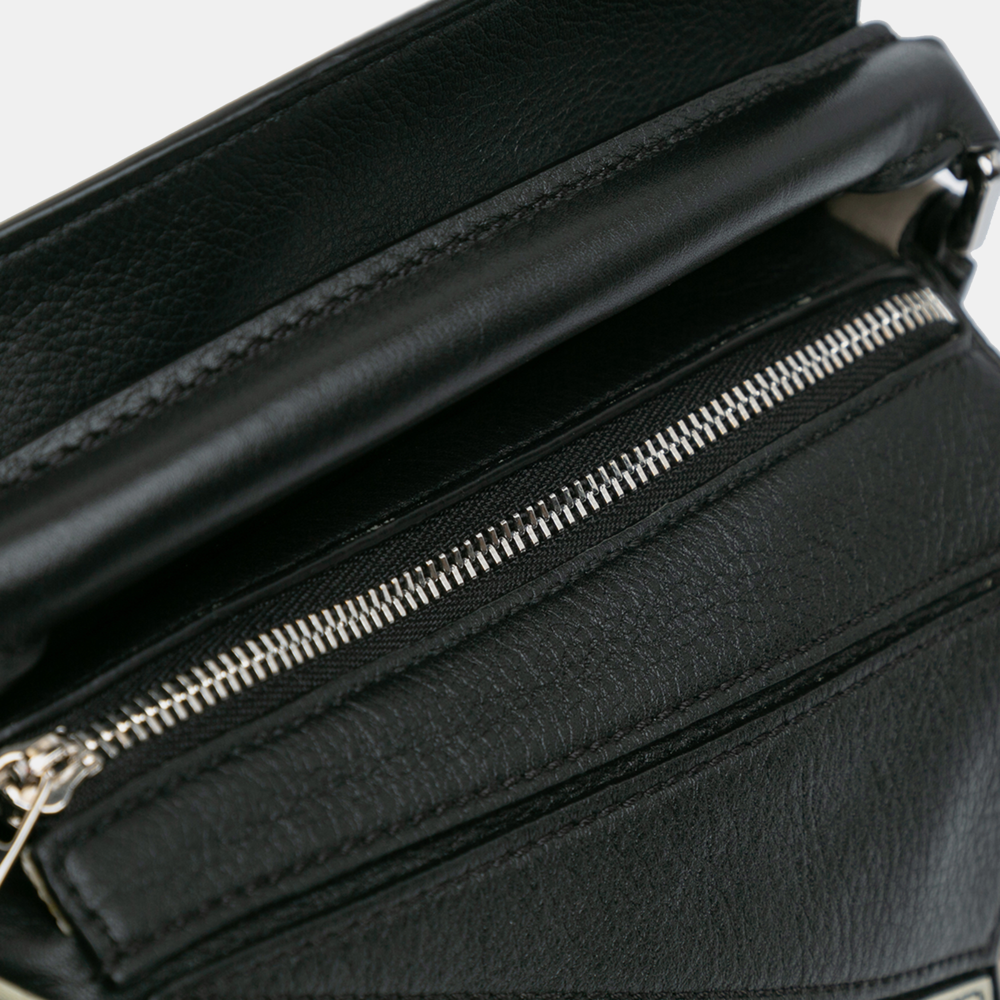 Loewe Black Grey Mini Tricolor Leather Puzzle Satchel 