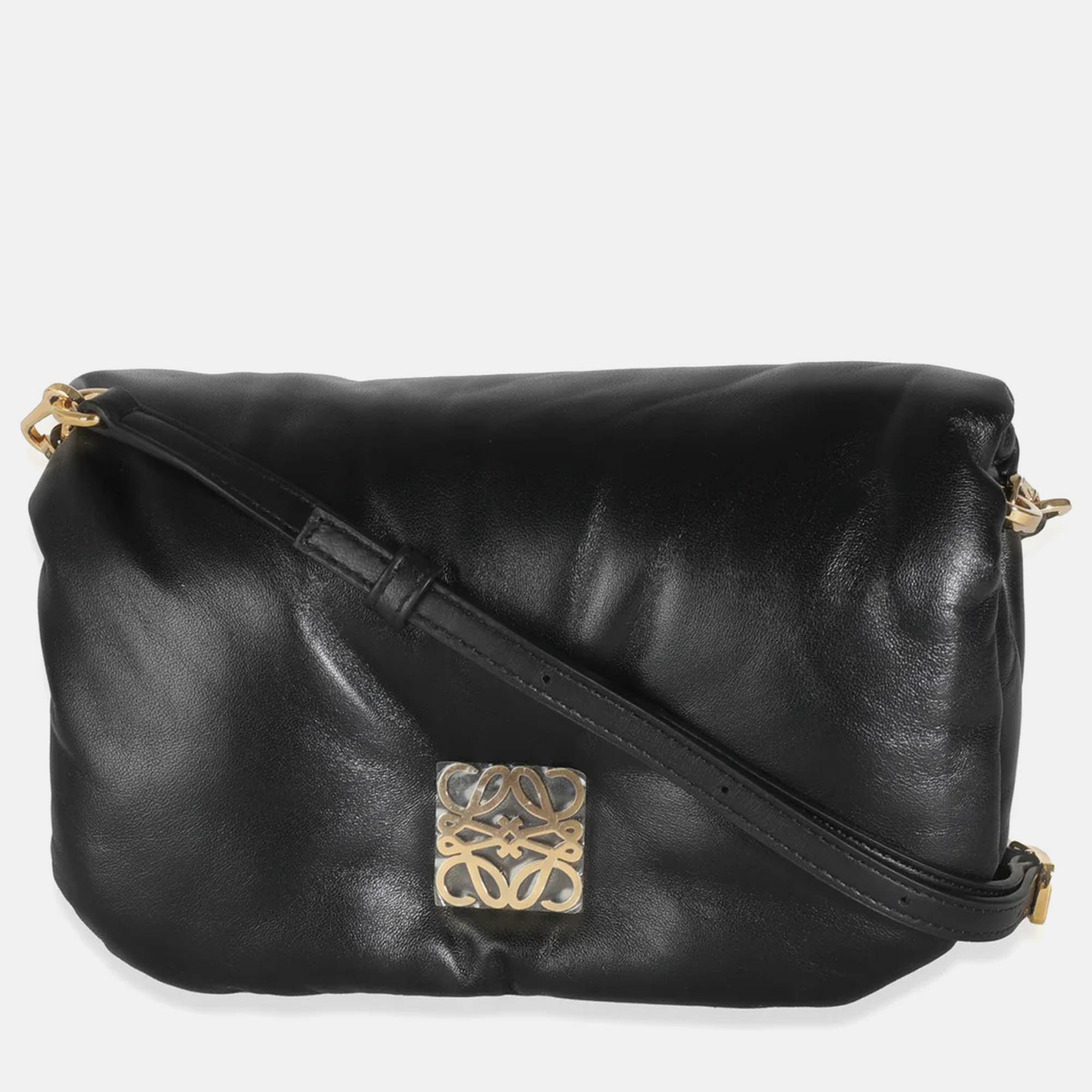 

Loewe Black Shiny Nappa Lambskin Mini Puffer Goya bag