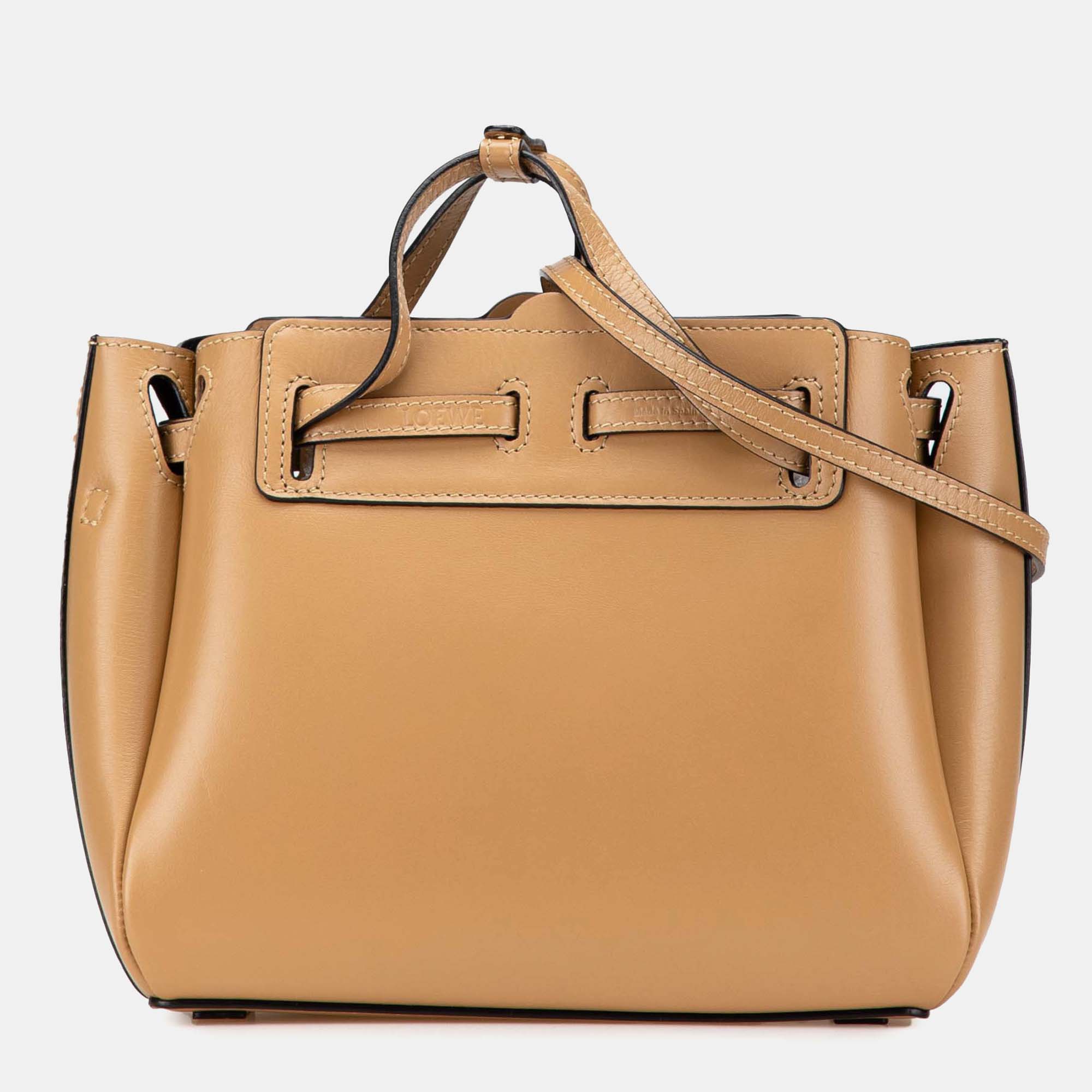 

Loewe Brown Mini Leather Lazo Satchel