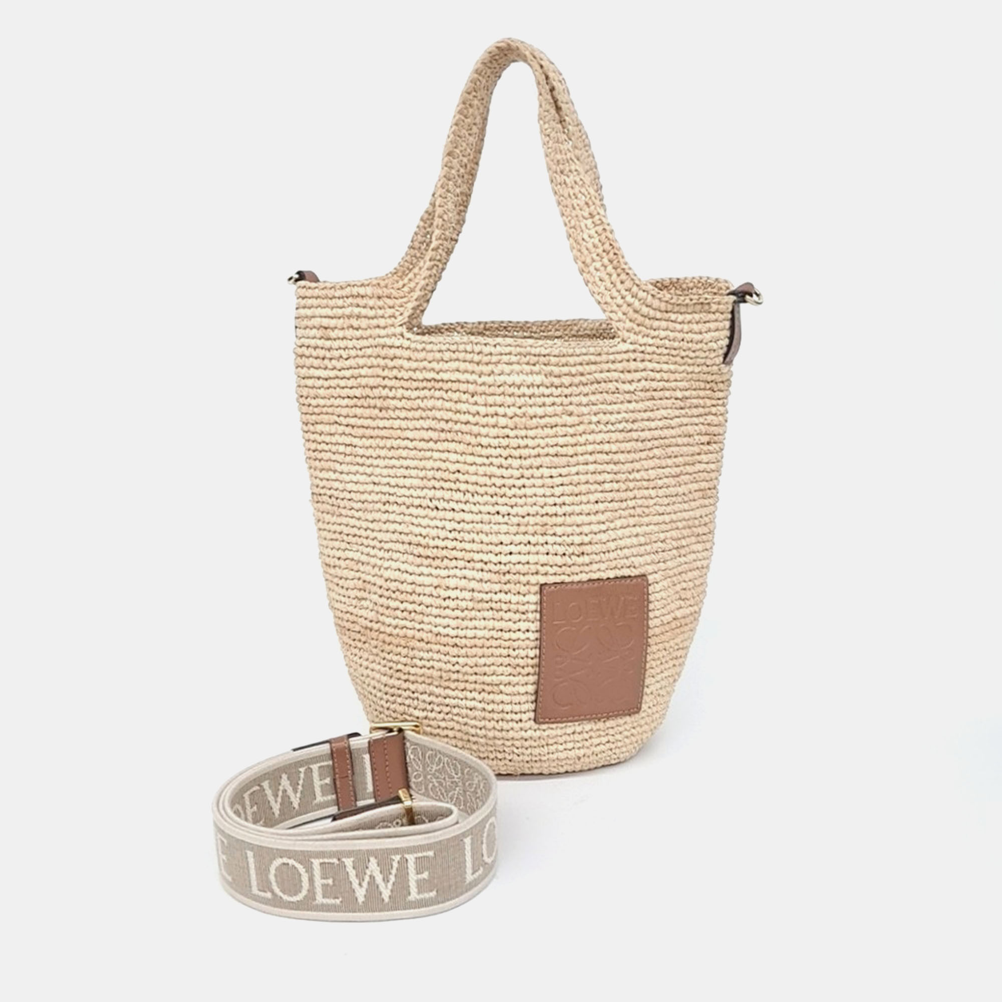 

Loewe Beige Raffia Raffia Mini Slit Bag