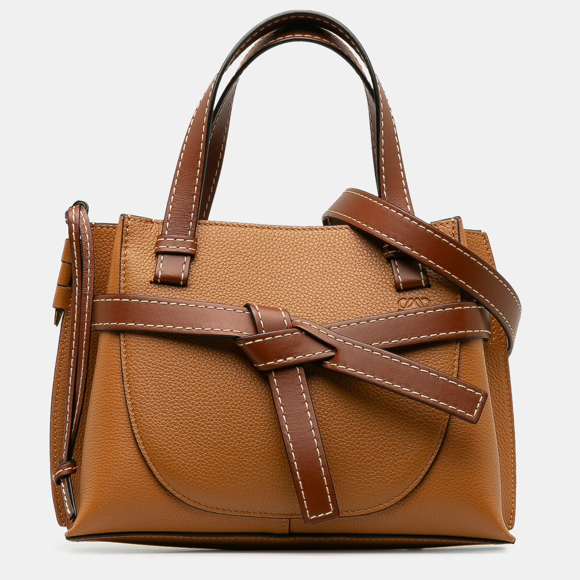 

Loewe Brown Leather Mini Gate Top Handle Bag