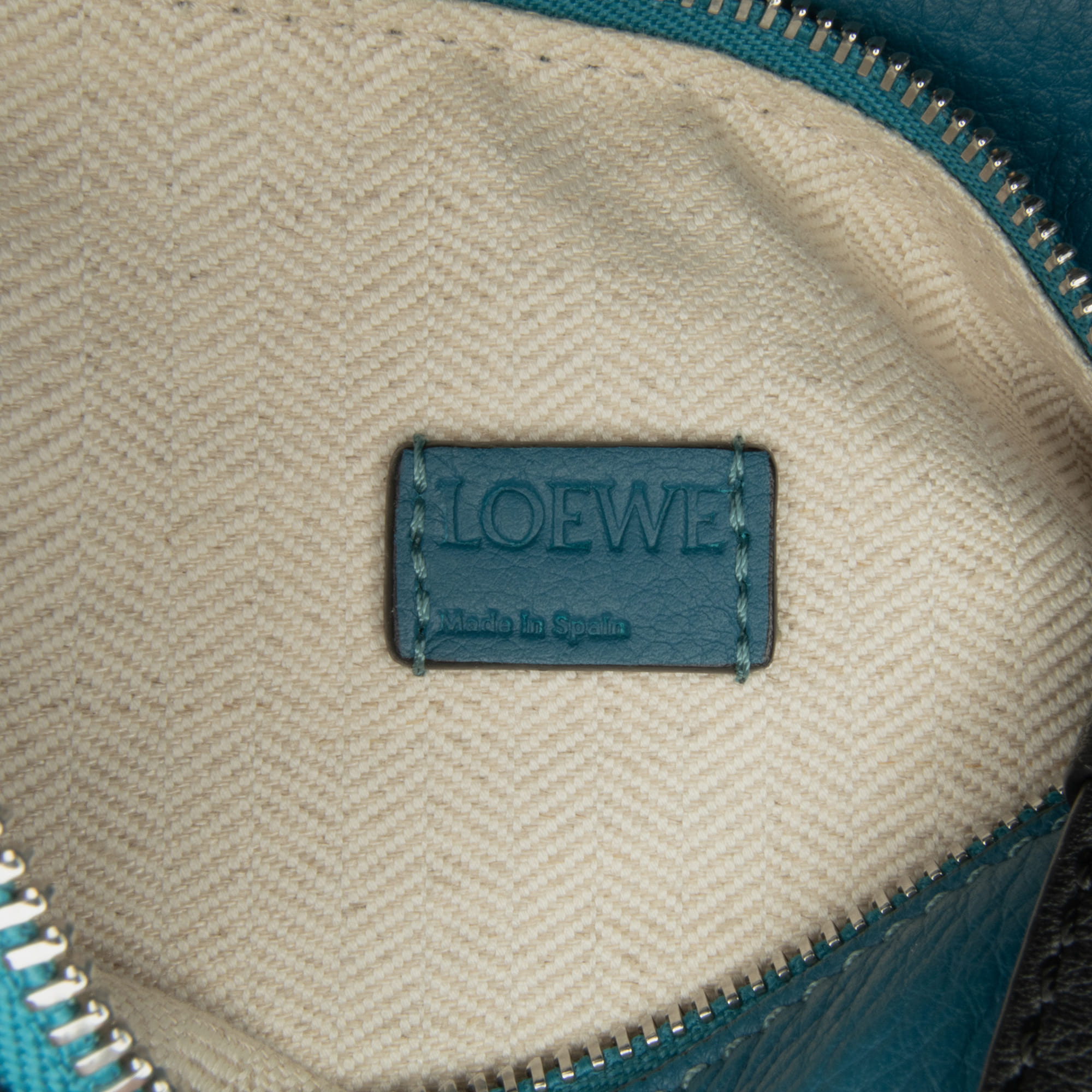 Loewe Blue Mini Tricolor Puzzle Satchel 
